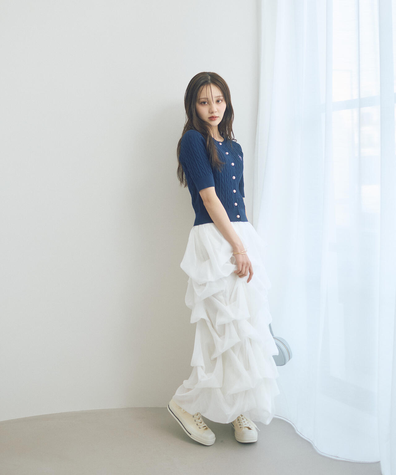 model:166cm B:78 W:56 H:83 S:24.5cm 着用サイズ:M