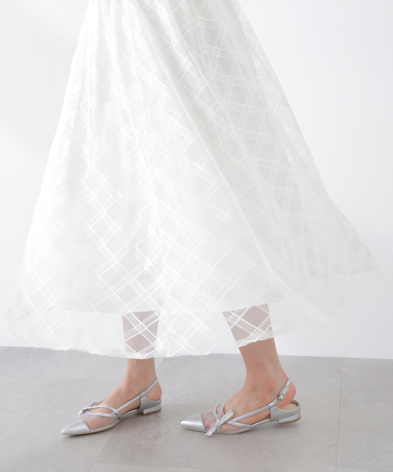 シアーチェックフレアスカート【WEB・一部店舗限定】