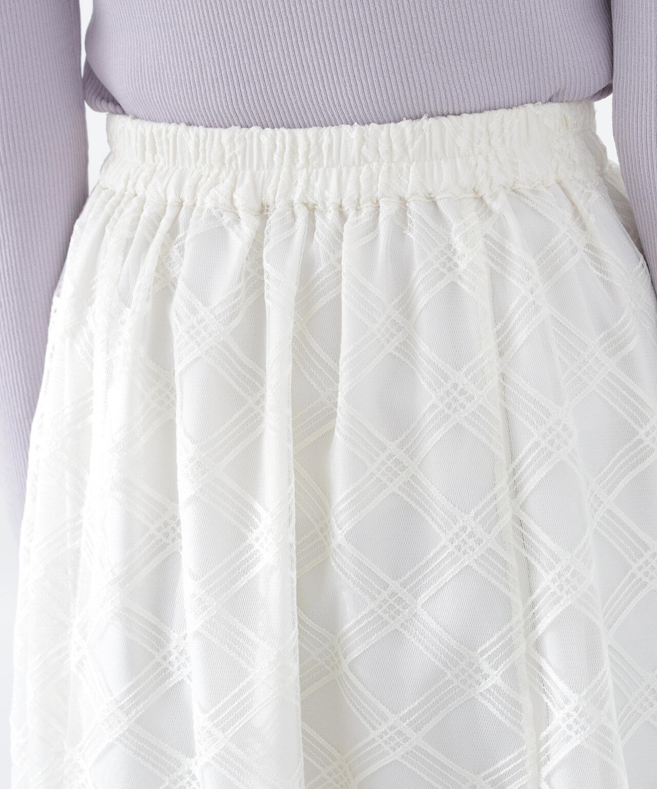 シアーチェックフレアスカート【WEB・一部店舗限定】