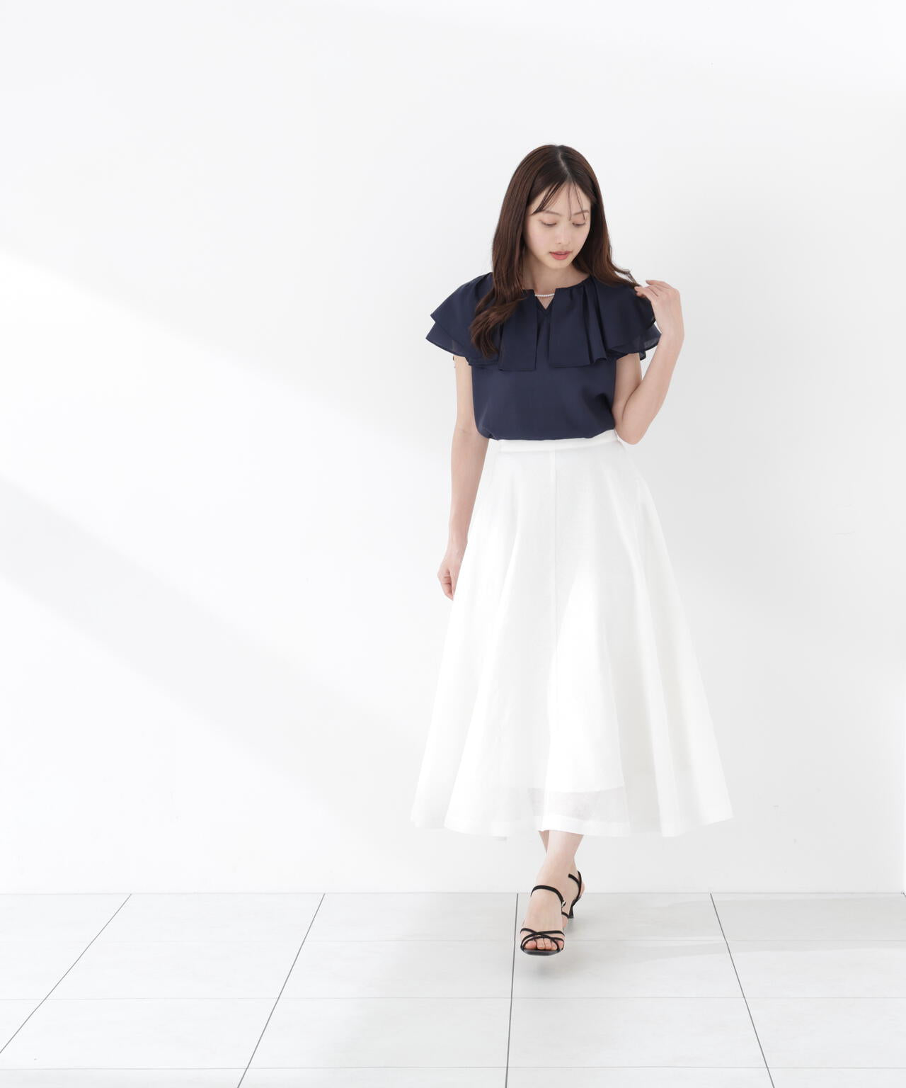 <加藤栞さん着用>メッシュサーキュラースカート