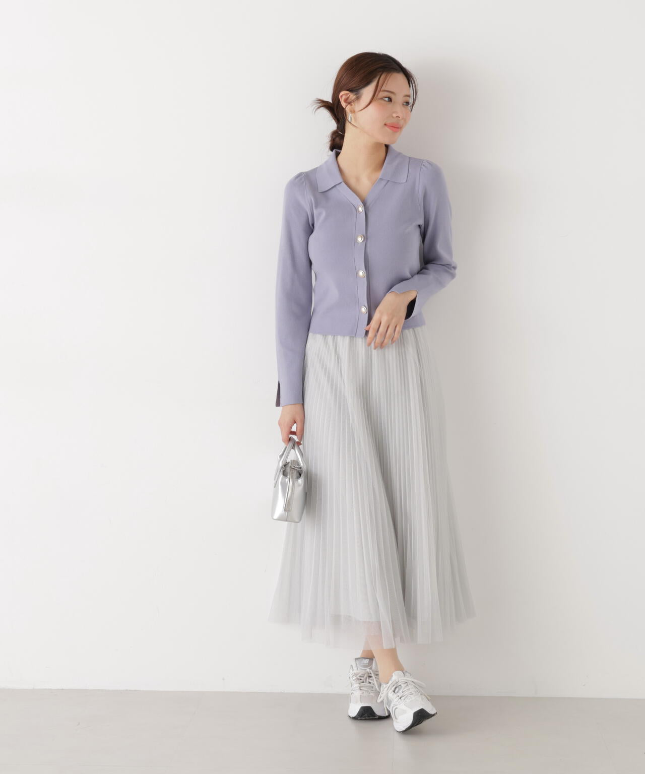 《EDIT COLOGNE》ラメプリーツスカート【ピンク:official site・ZOZOTOWN・ルミネエスト新宿限定】