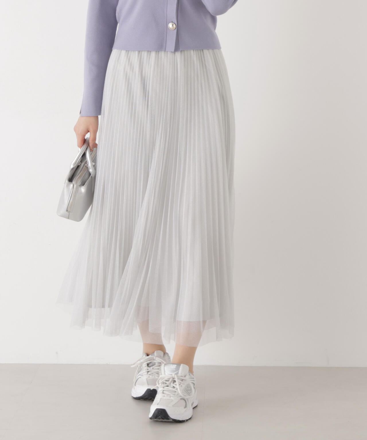 《EDIT COLOGNE》ラメプリーツスカート【ピンク:official site・ZOZOTOWN・ルミネエスト新宿限定】