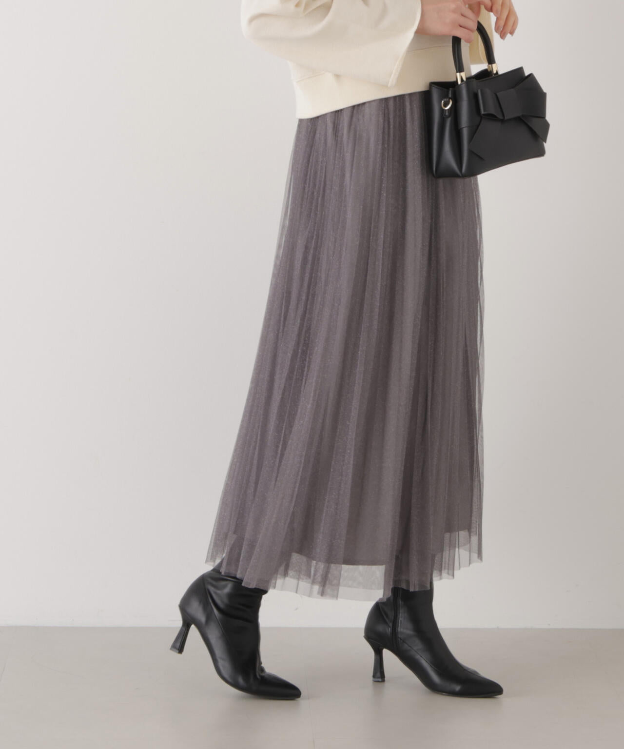 《EDIT COLOGNE》ラメプリーツスカート【ピンク:official site・ZOZOTOWN・ルミネエスト新宿限定】