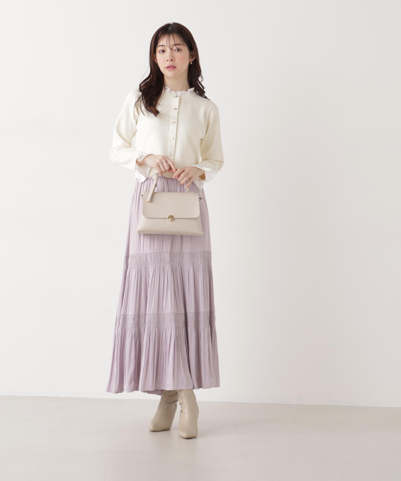 《EDIT COLOGNE》ランダムギャザースカート