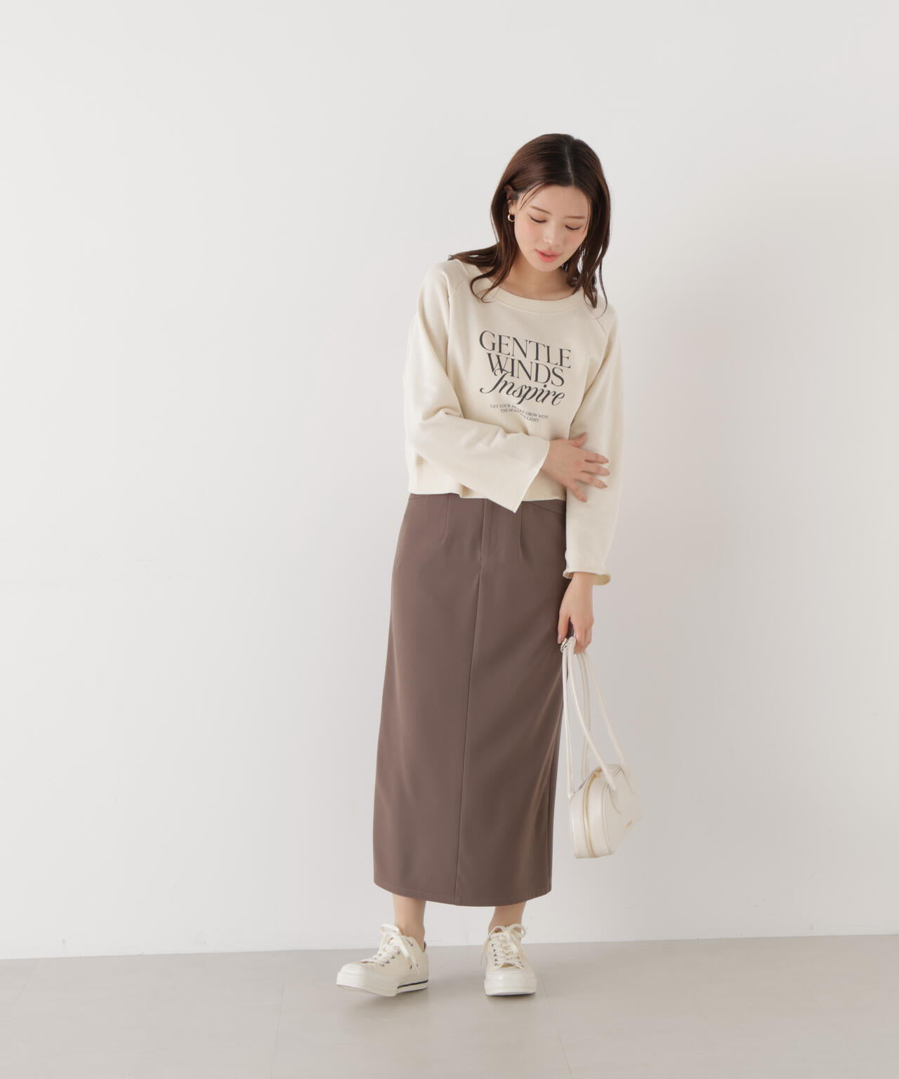<ウォッシャブル>〈a/mie〉ベーシックナロースカート