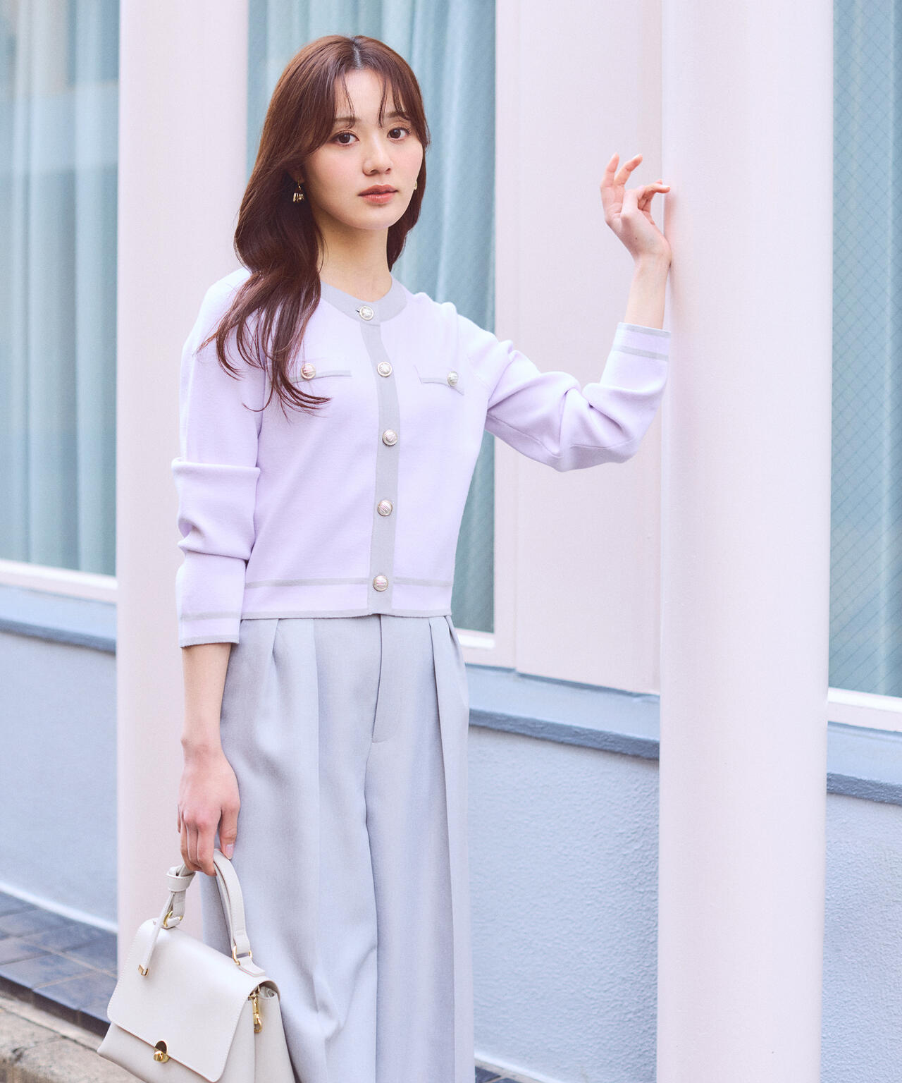 ビットハイウエストワイドパンツ