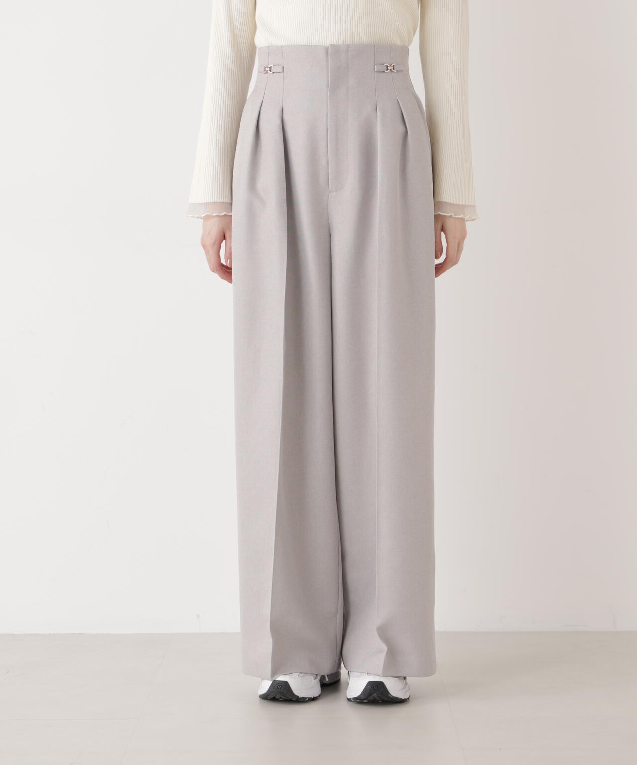 ビットハイウエストワイドパンツ