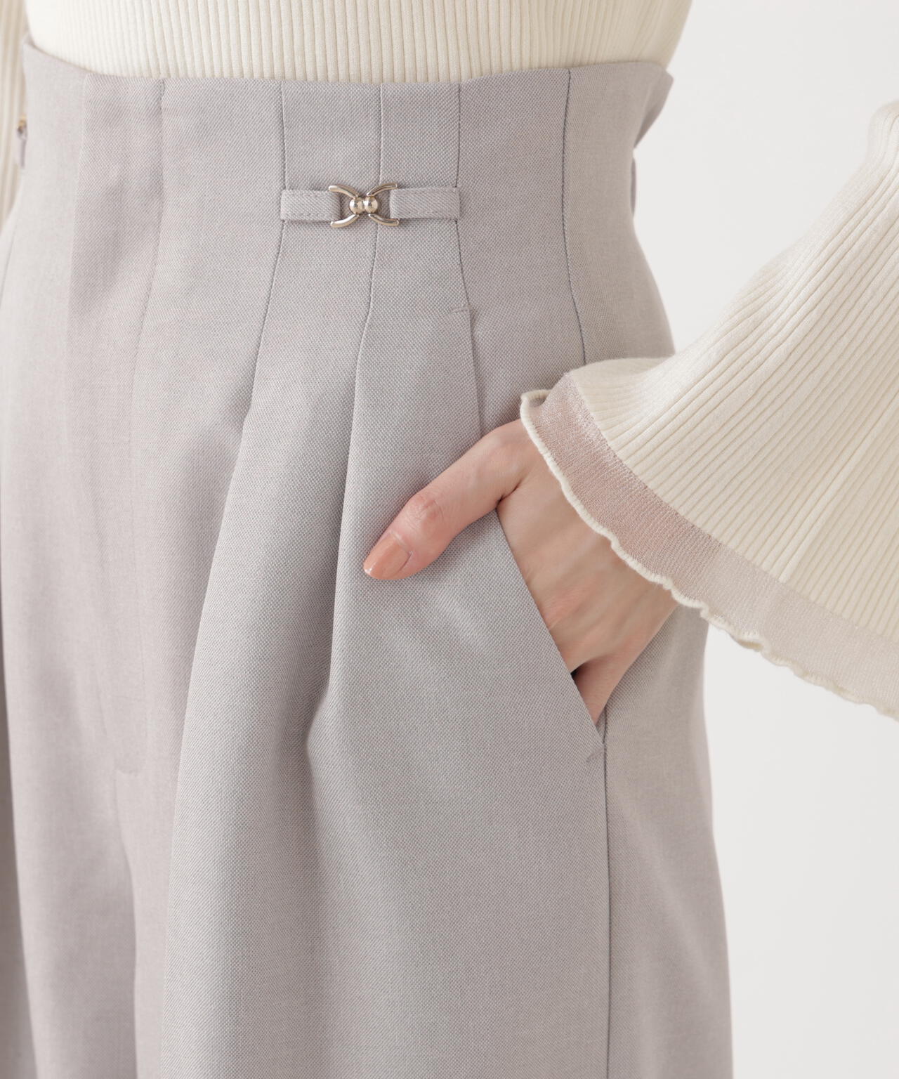 ビットハイウエストワイドパンツ