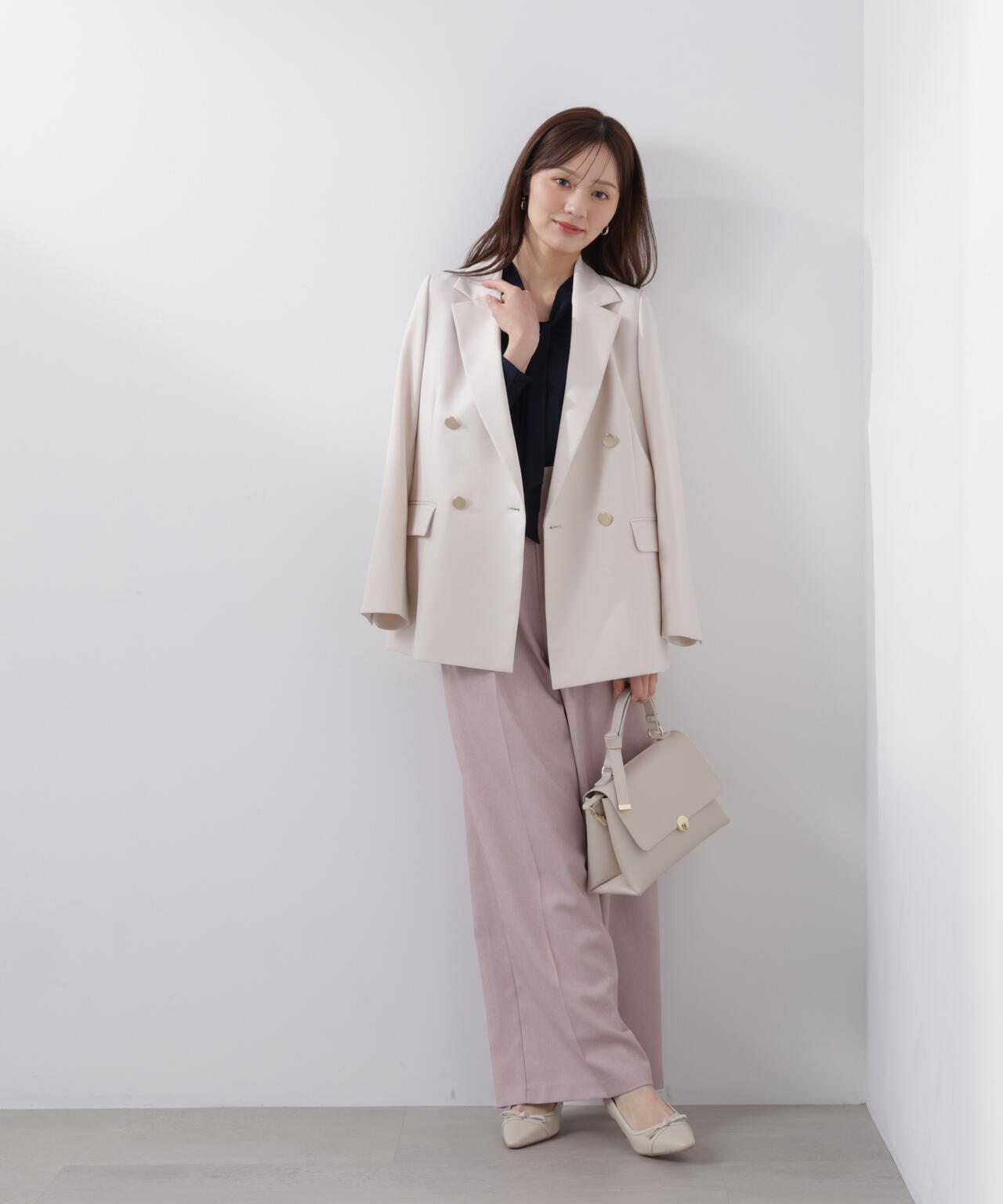 ビットハイウエストワイドパンツ