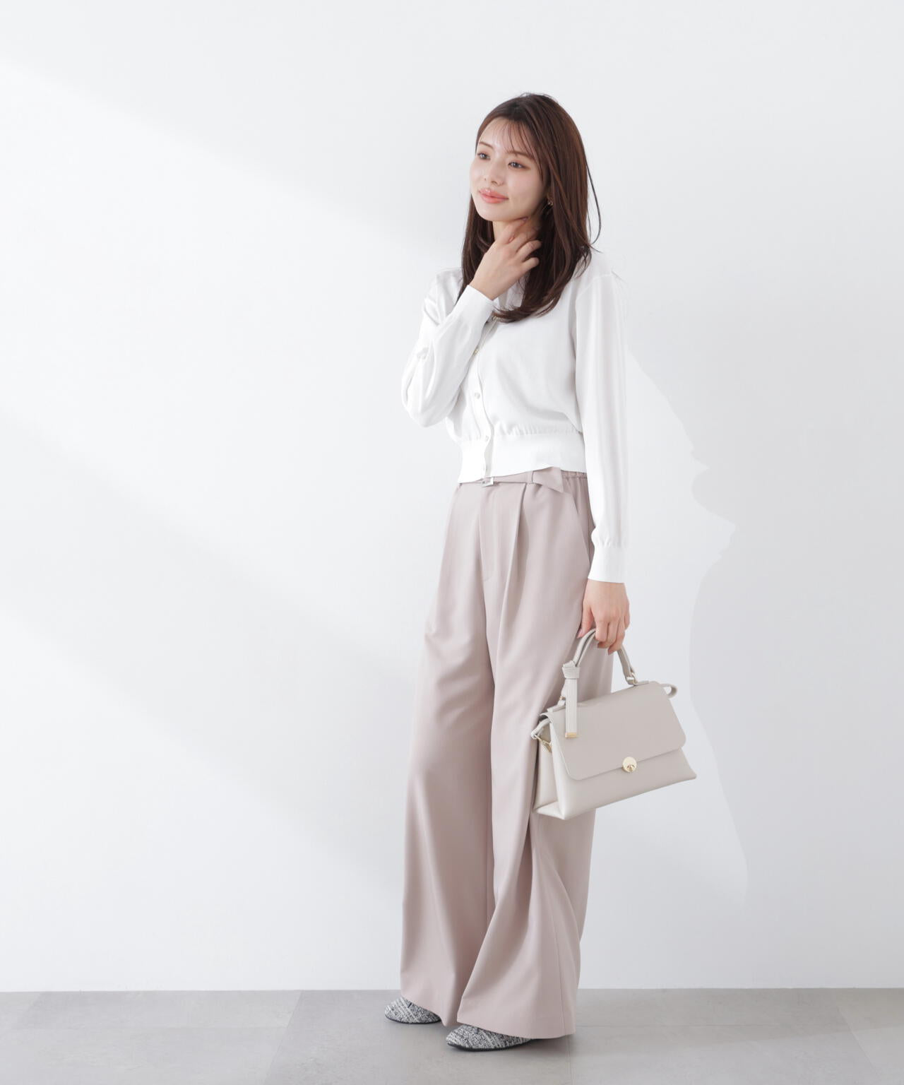 ベルトドッキングワイドパンツ