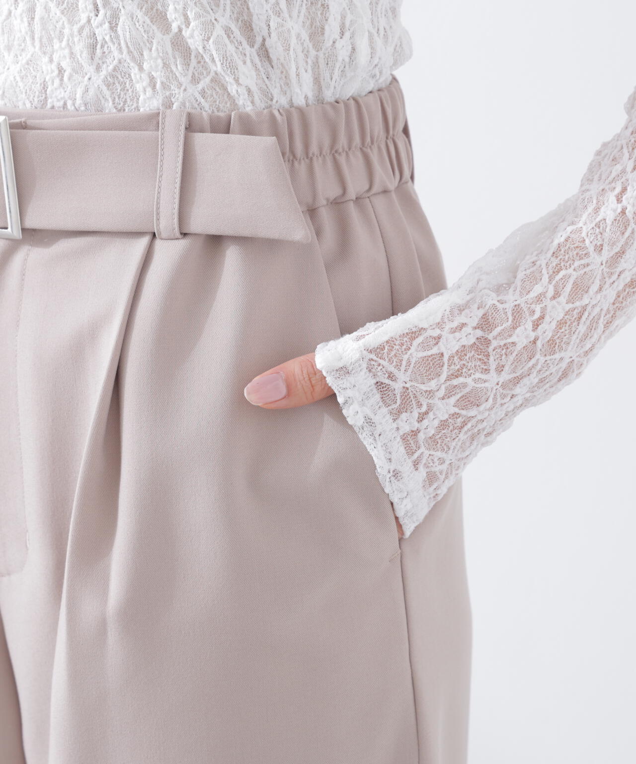 ベルトドッキングワイドパンツ