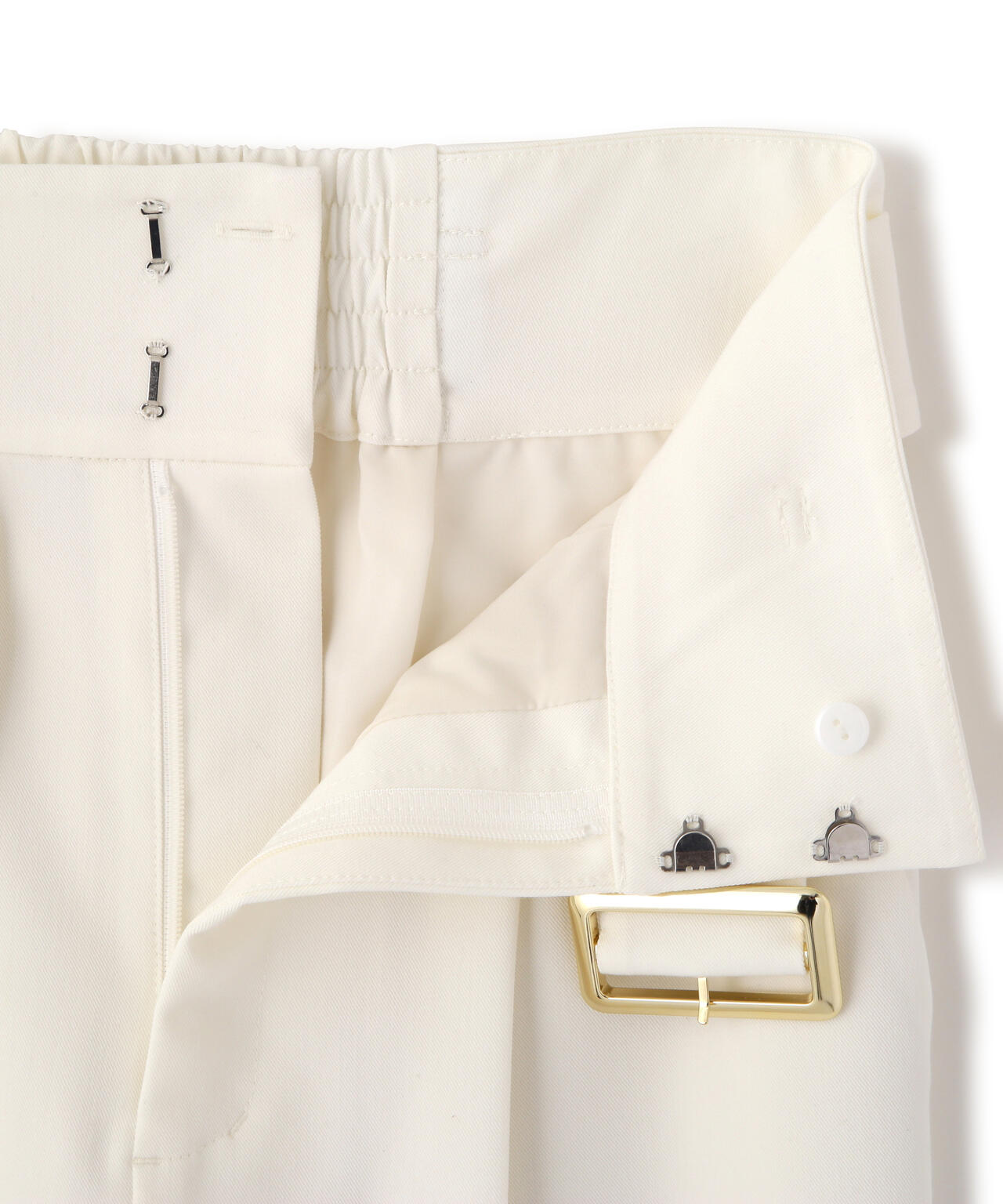 <明日香さんコラボ>ベルト付き美脚ワイドパンツ