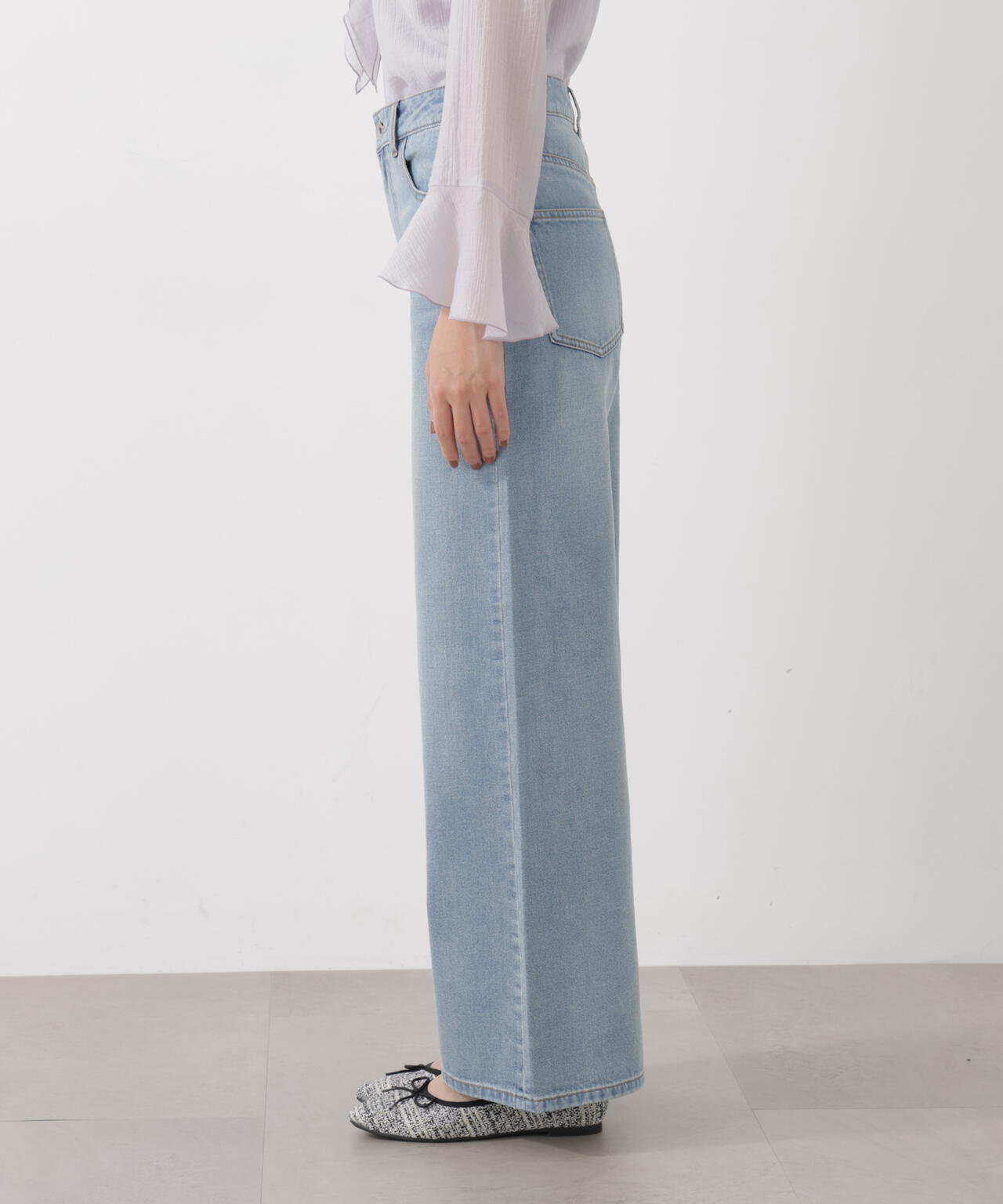【6/12 10:00~6/15 Special Coupon 対象商品】〈a/mie〉ワイドデニムパンツ