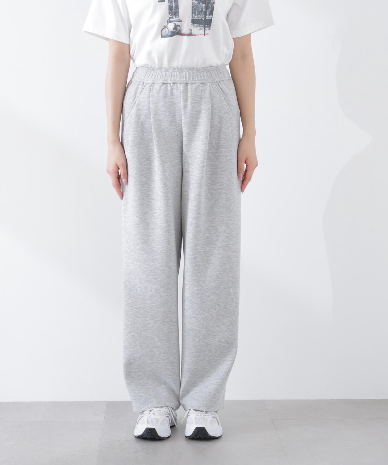 〈a/mie〉カットイージータックパンツ