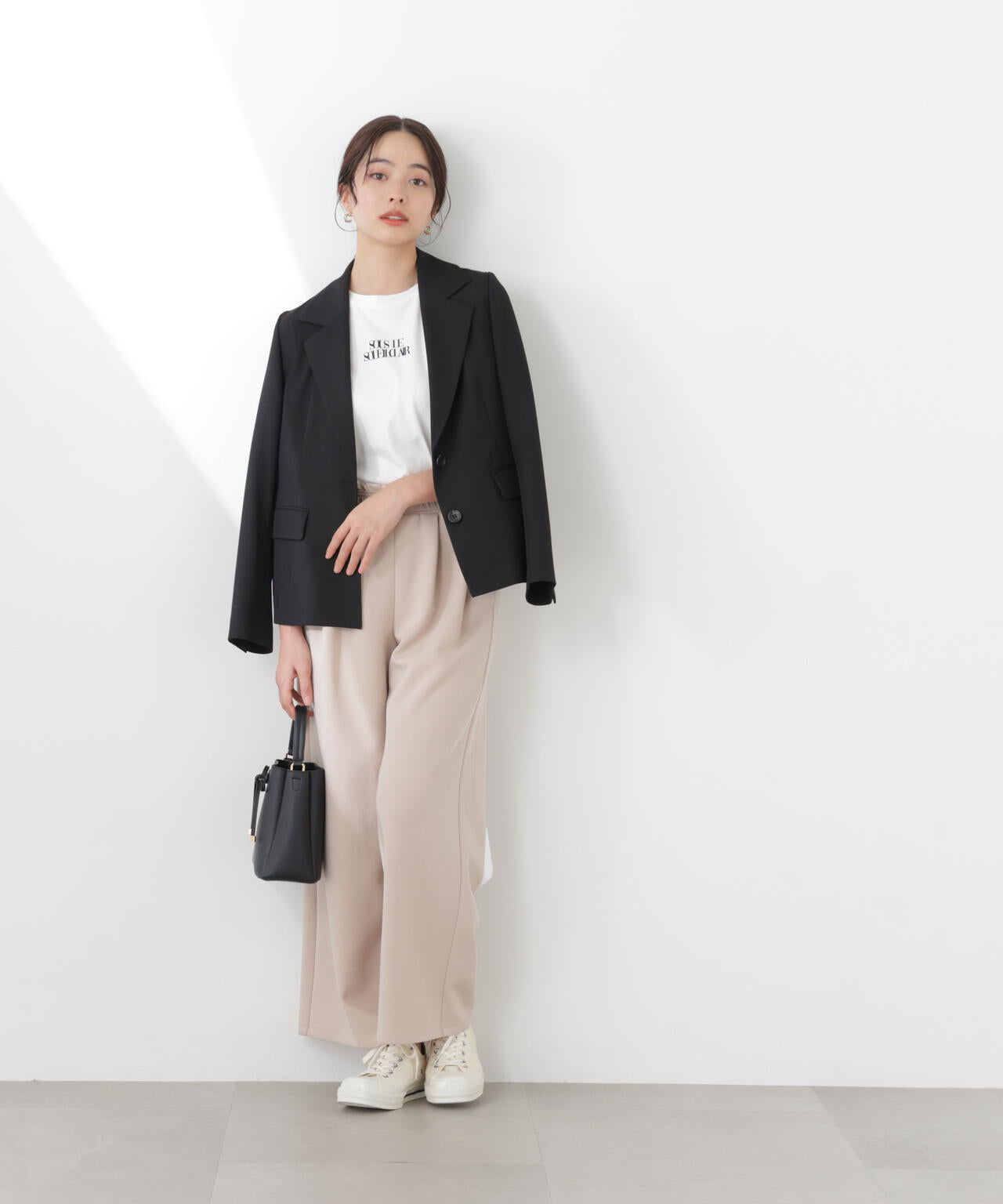 〈a/mie〉カットイージーワイドパンツ