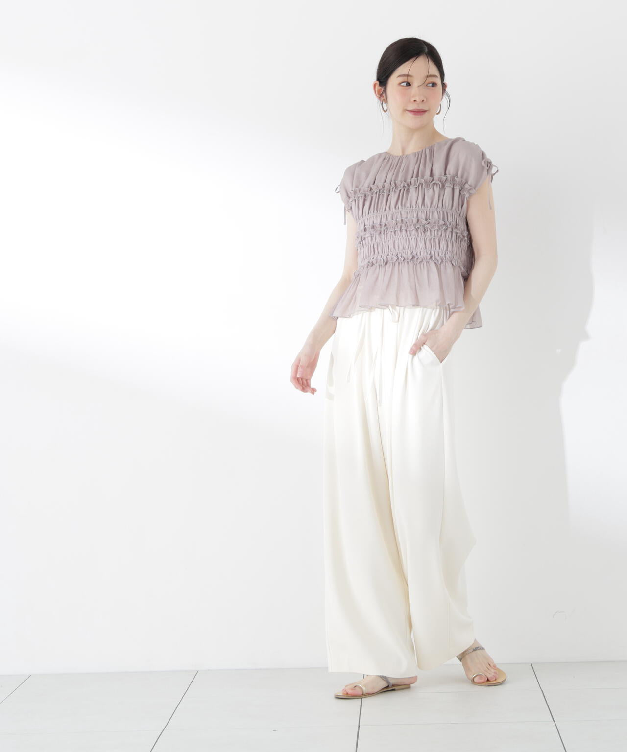 <加藤栞さん着用>〈a/mie〉イージーパンツ