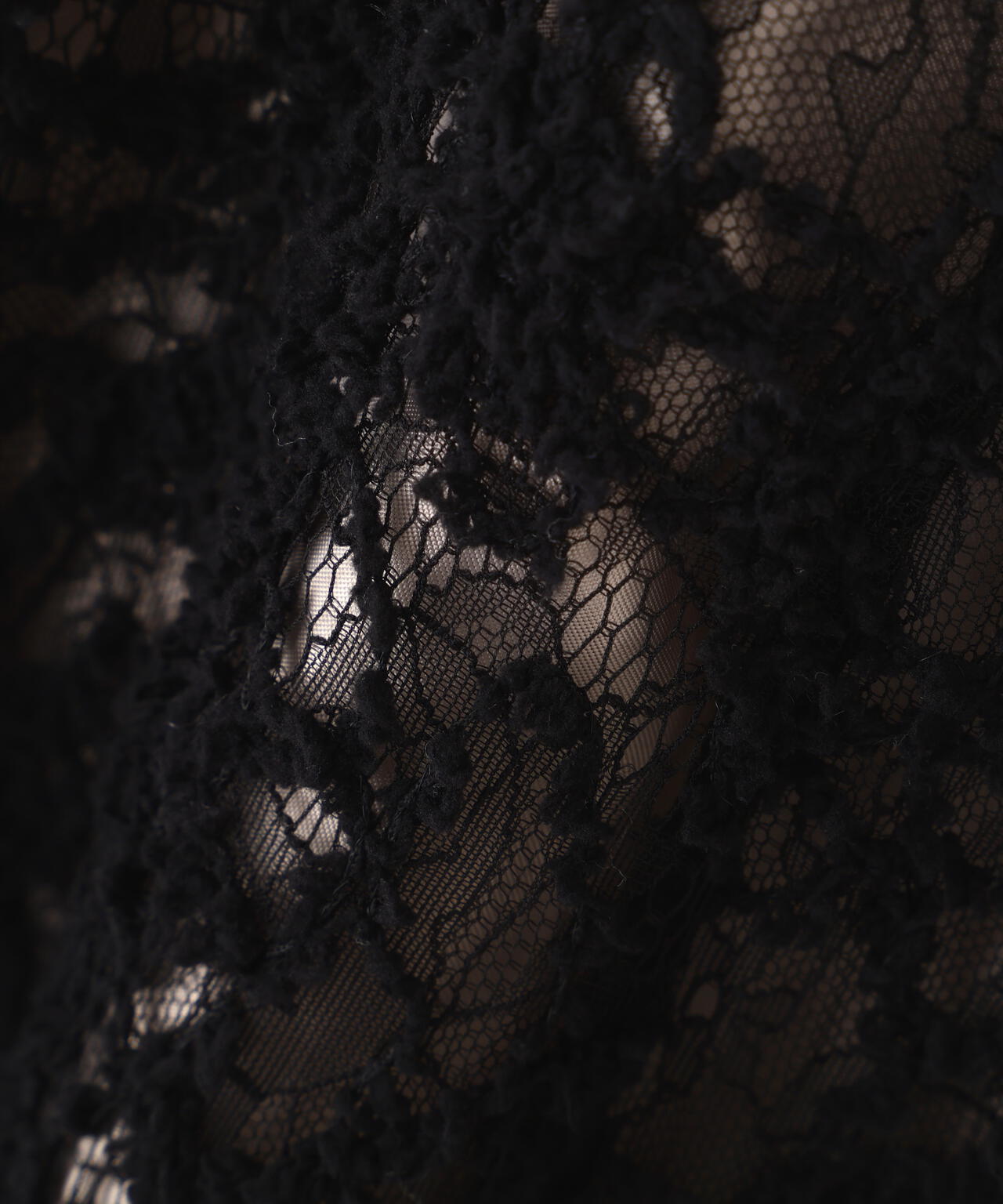 レースドッキングニットワンピース