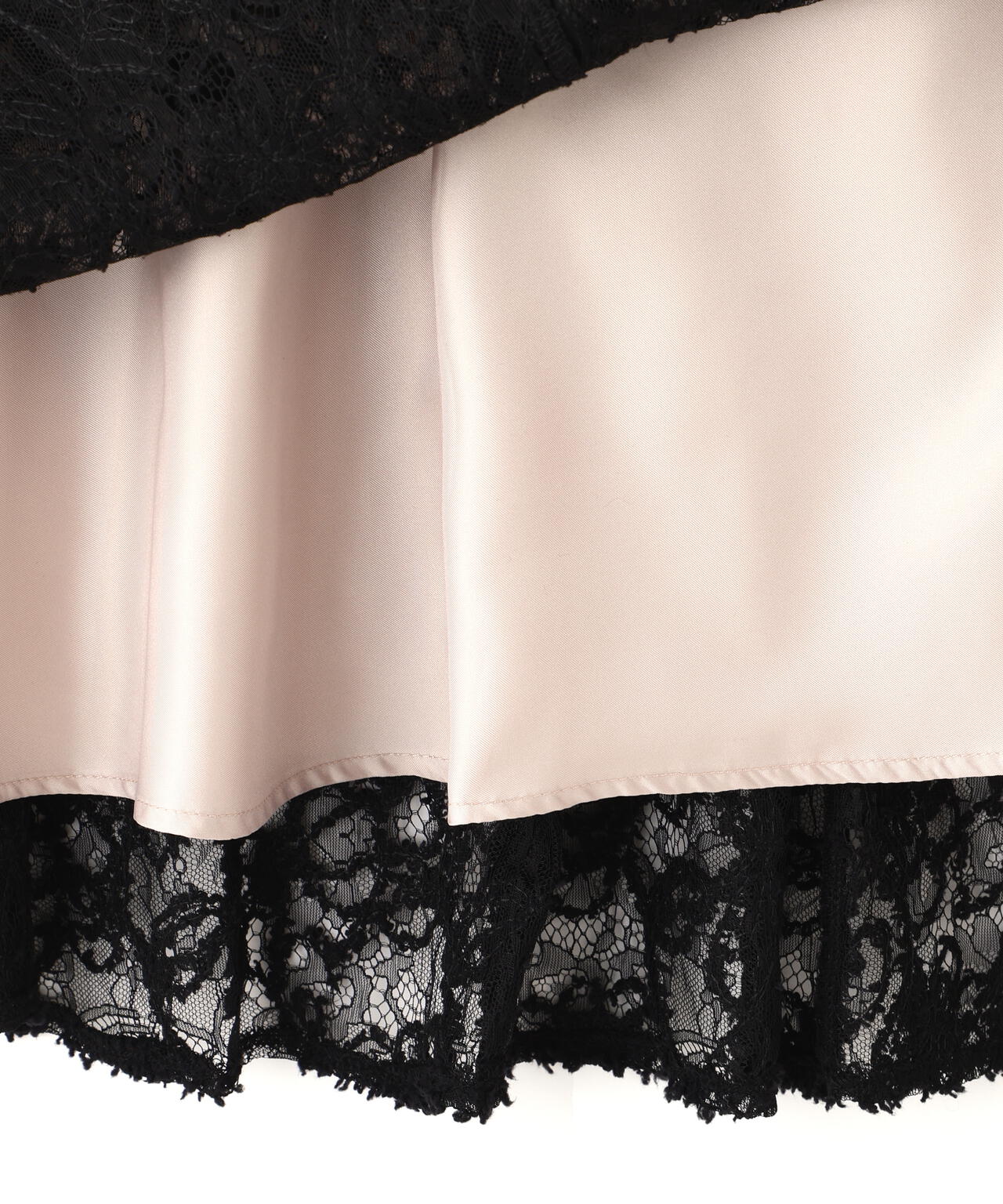 レースドッキングニットワンピース