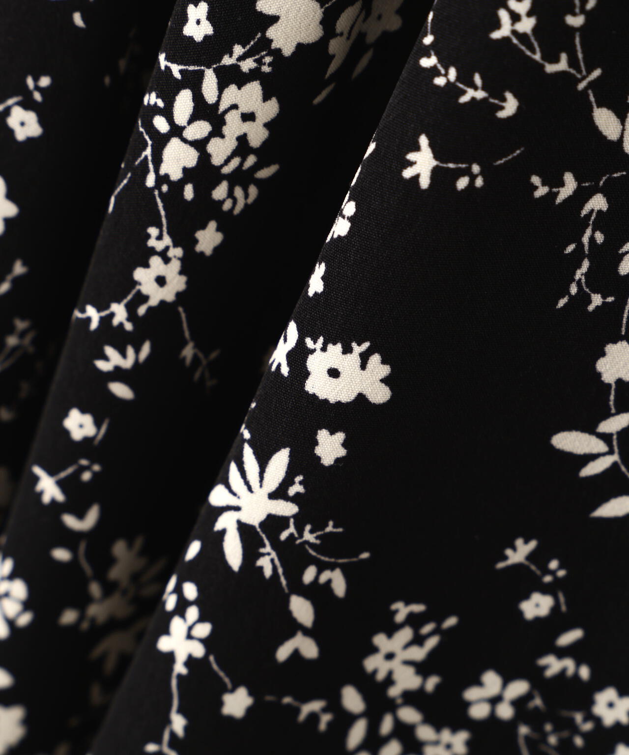 フロントリボン花柄ドッキングワンピース