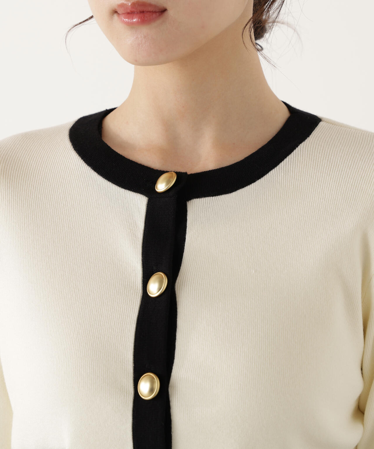 バイカラーカーデセットアップ