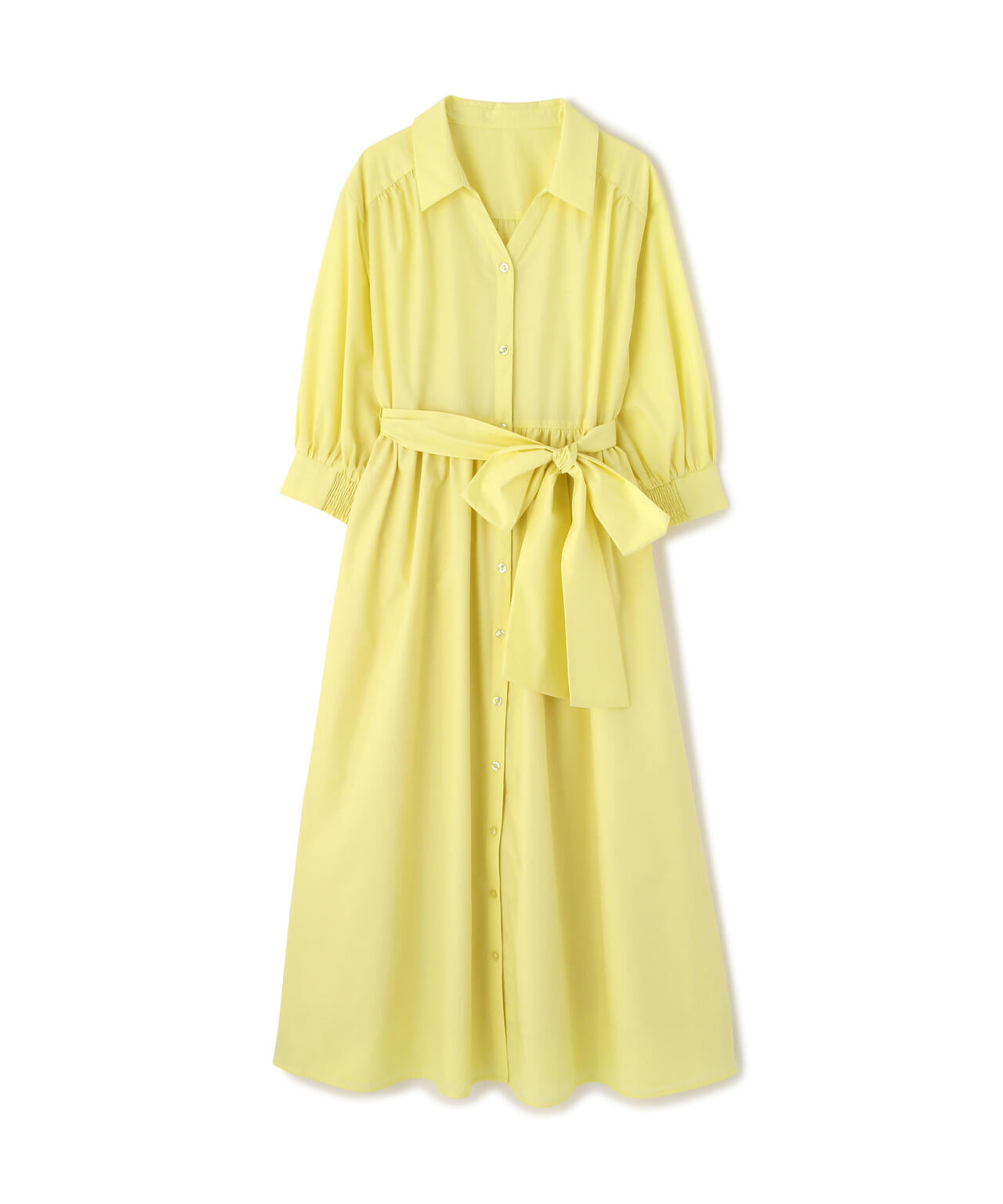 リボン付きシャツワンピース【WEB・一部店舗限定】