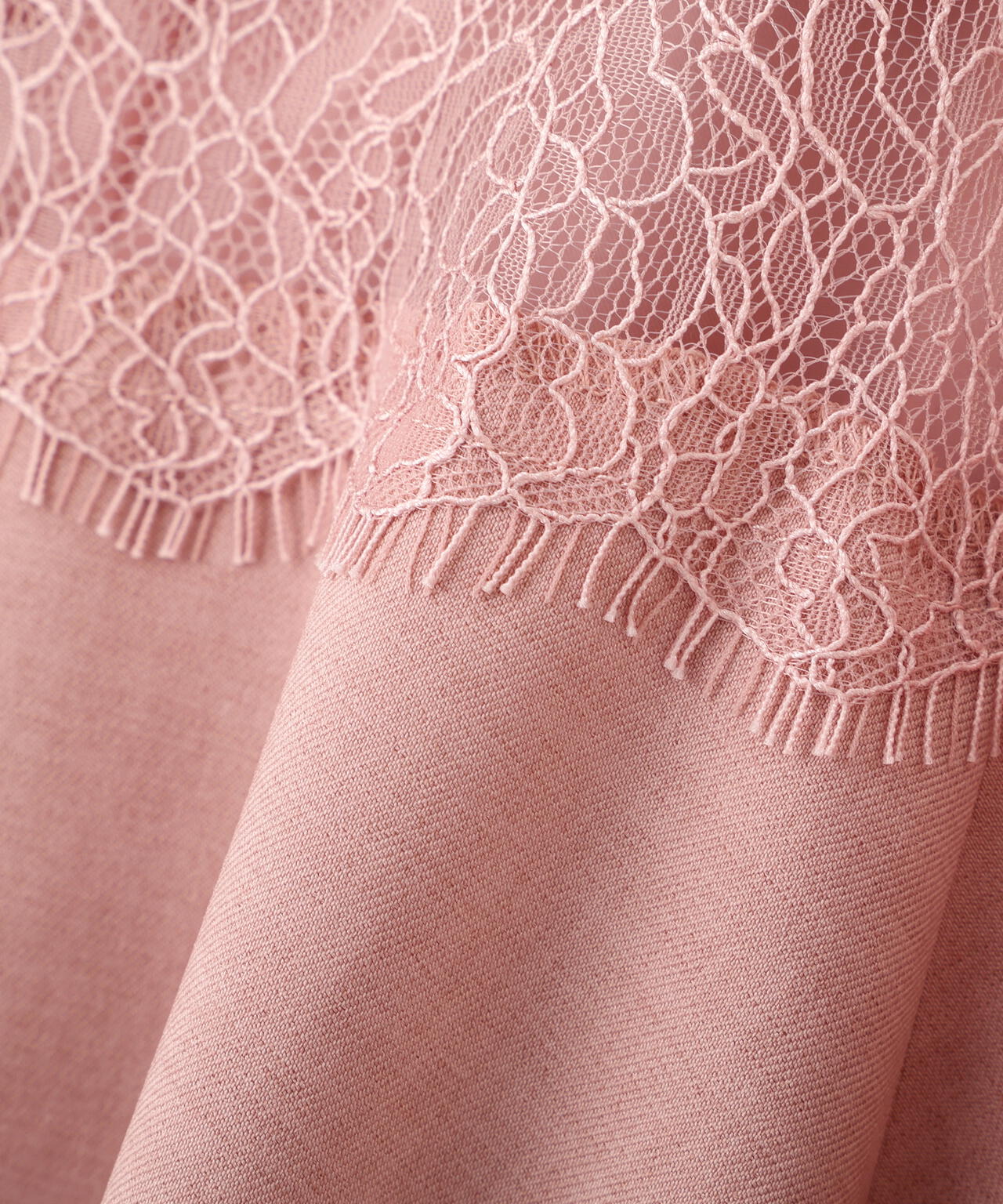 レーストリムシャツワンピース