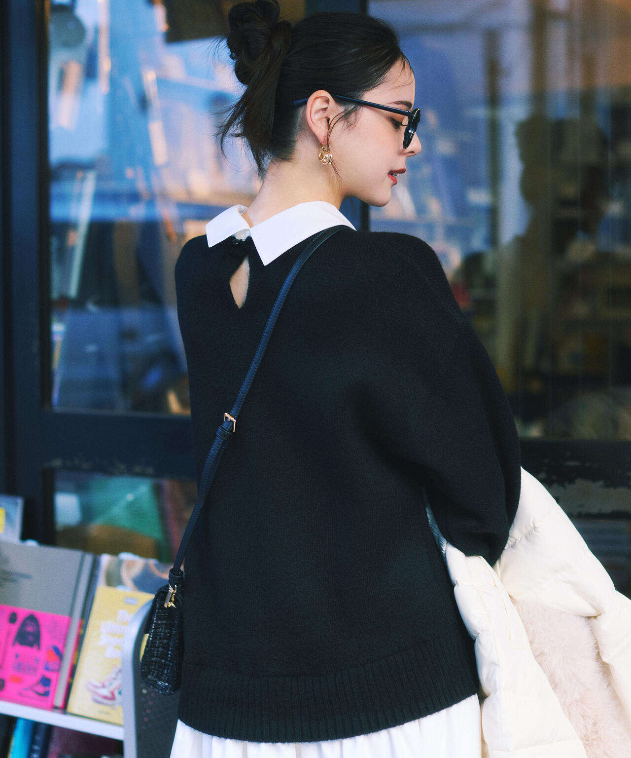 【加藤栞さん着用】《EDIT COLOGNE》レイヤードミニワンピース