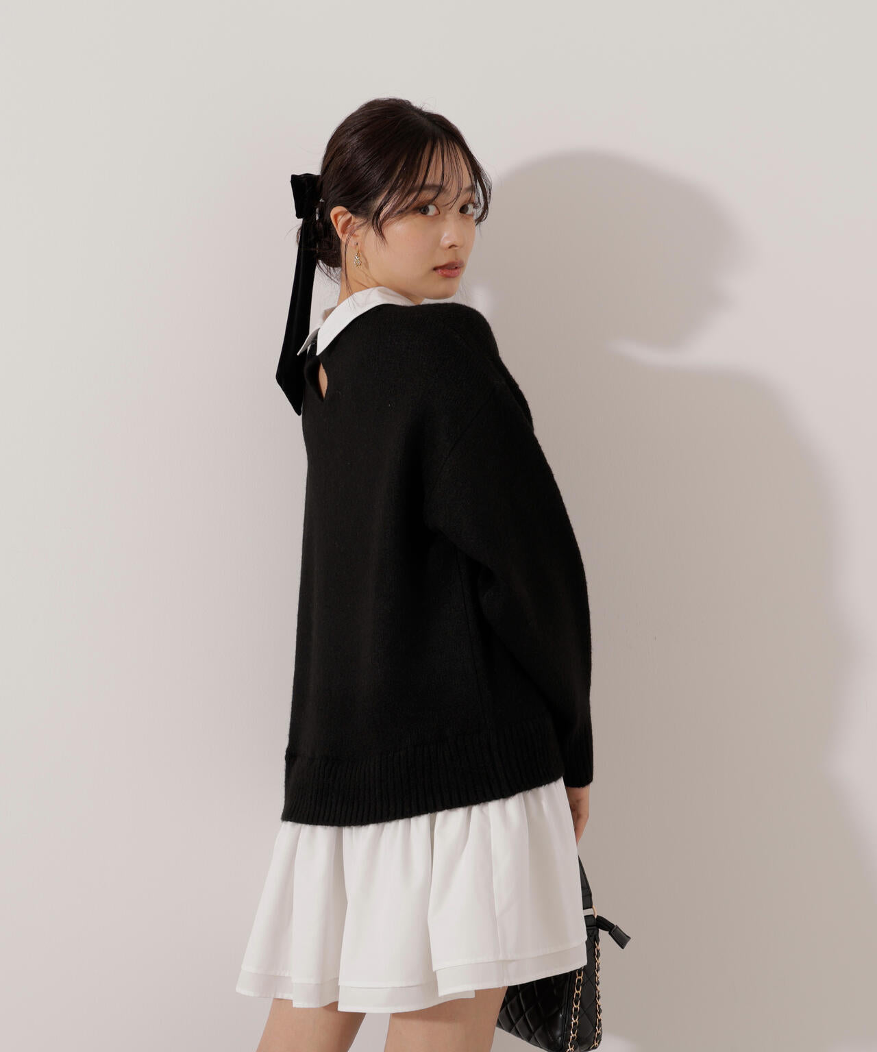 <加藤栞さん着用>《EDIT COLOGNE》レイヤードミニワンピース