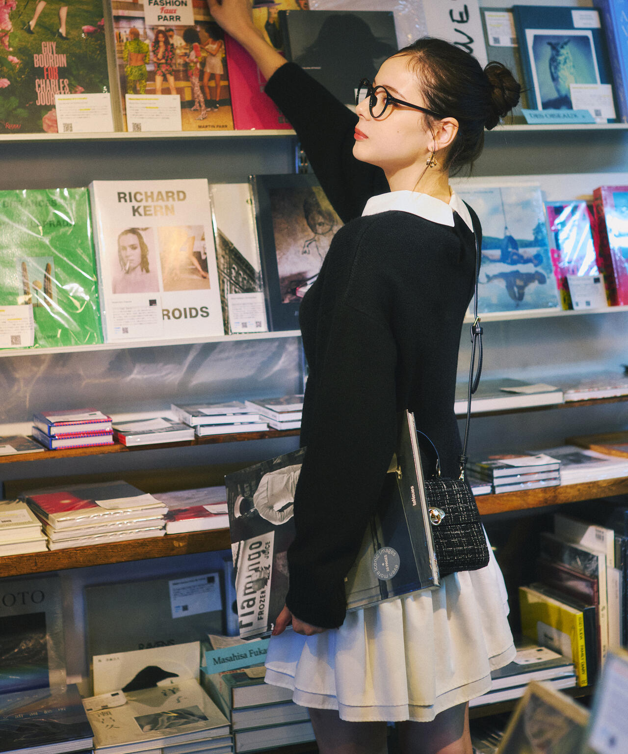 【加藤栞さん着用】《EDIT COLOGNE》レイヤードミニワンピース