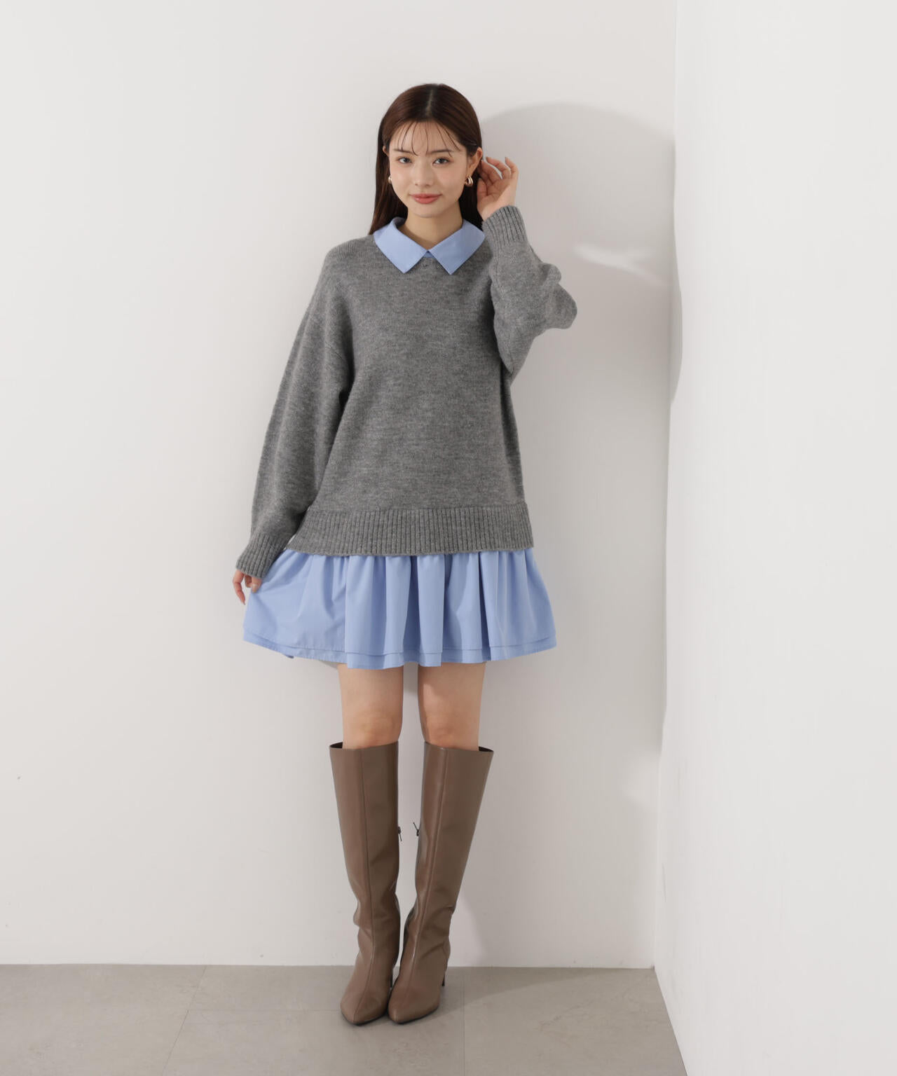 《EDIT COLOGNE》レイヤードミニワンピース