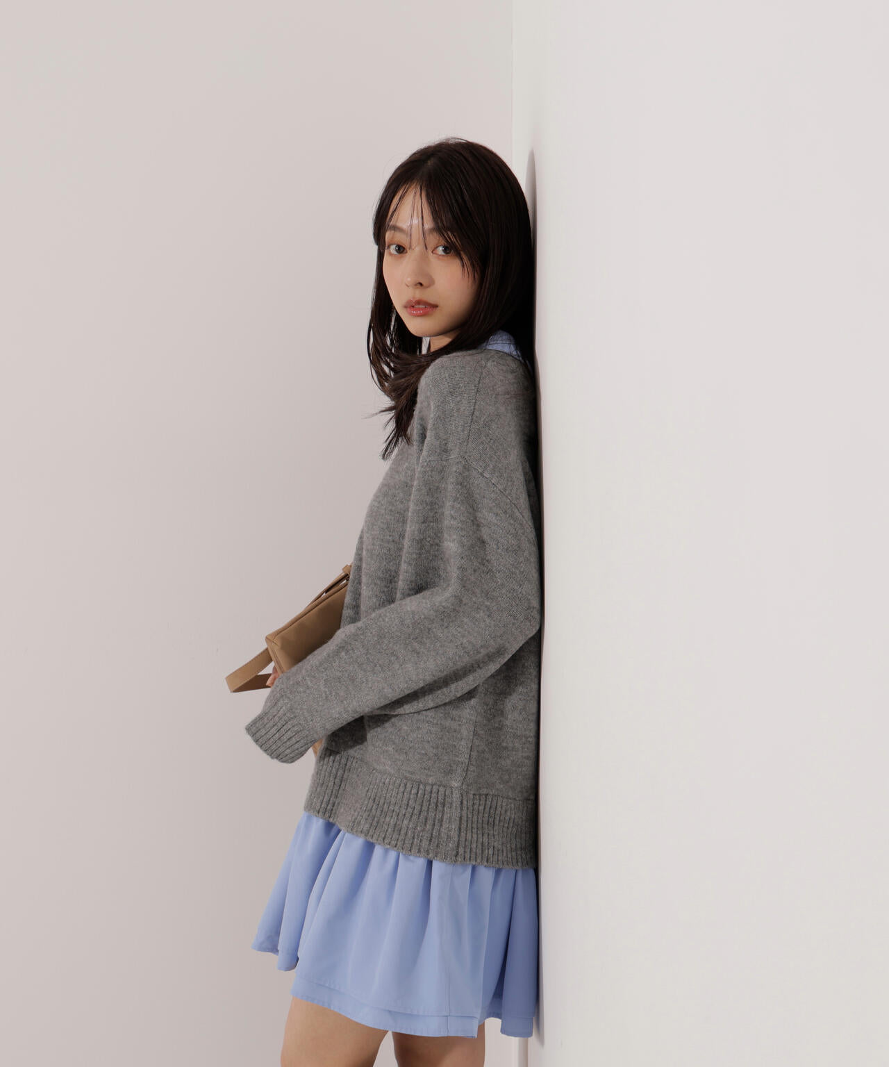 <加藤栞さん着用>《EDIT COLOGNE》レイヤードミニワンピース