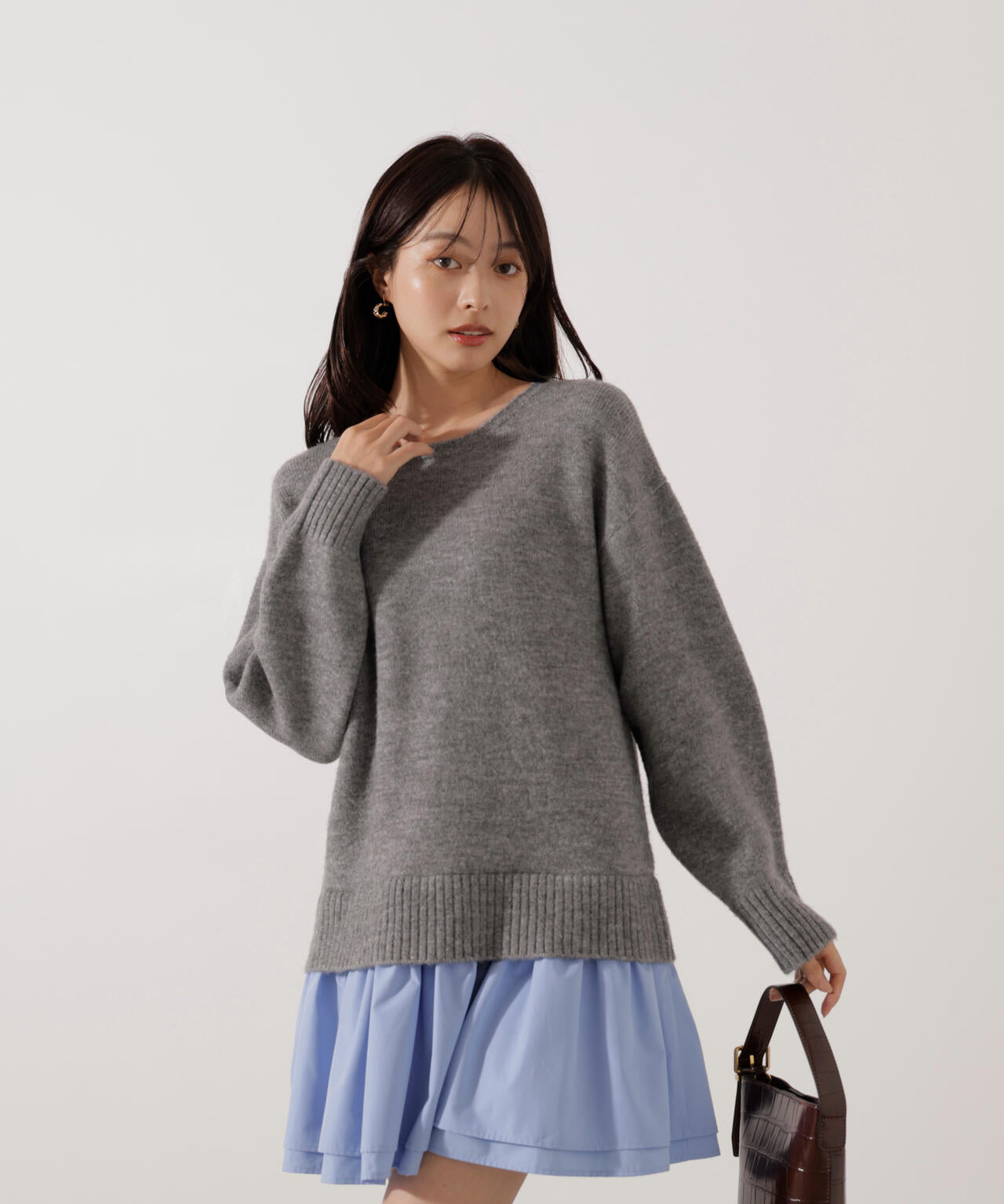 【加藤栞さん着用】《EDIT COLOGNE》レイヤードミニワンピース