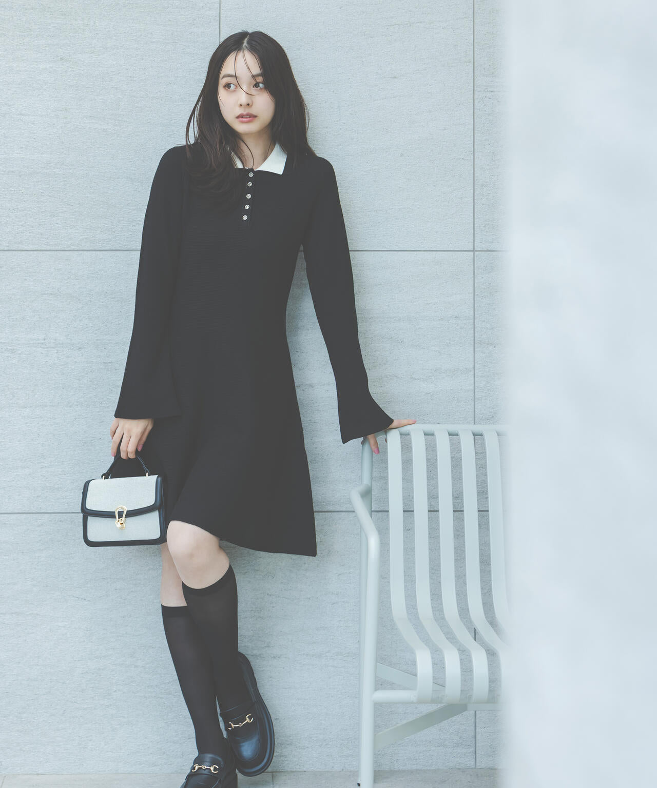 《EDIT COLOGNE》ポロミニニットワンピース