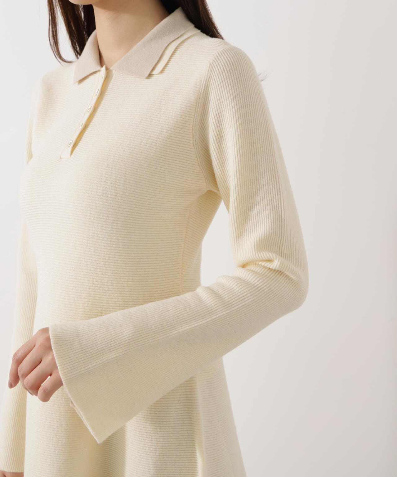 《EDIT COLOGNE》ポロミニニットワンピース