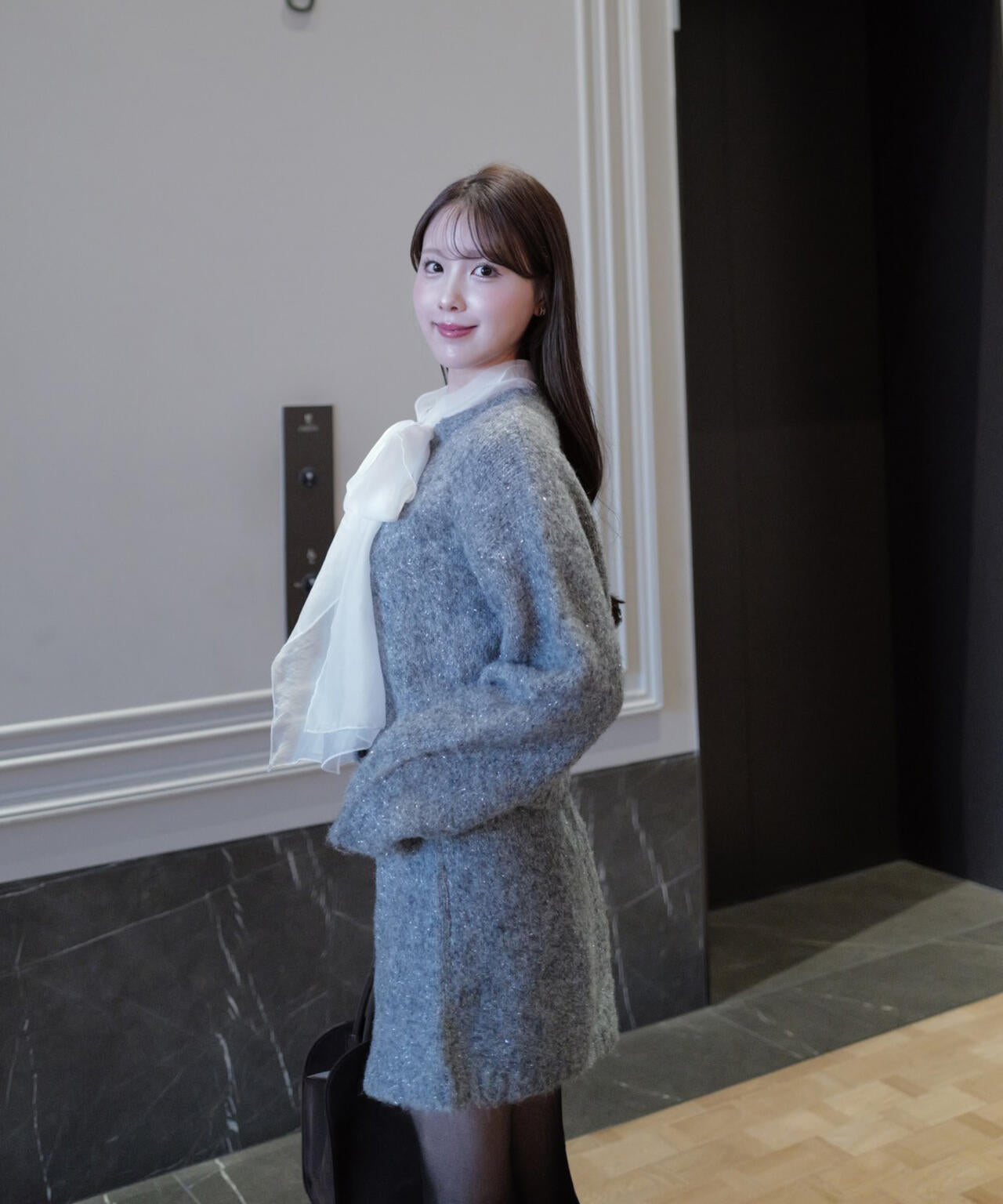 《EDIT COLOGNE》サイドリボンニットSETUP