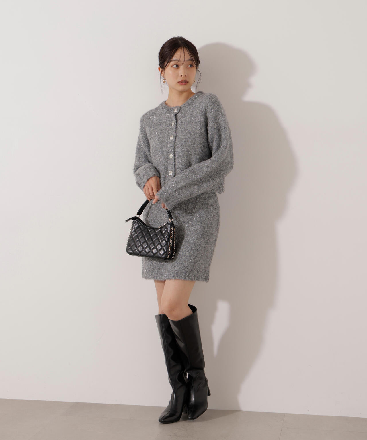 《EDIT COLOGNE》サイドリボンニットSETUP