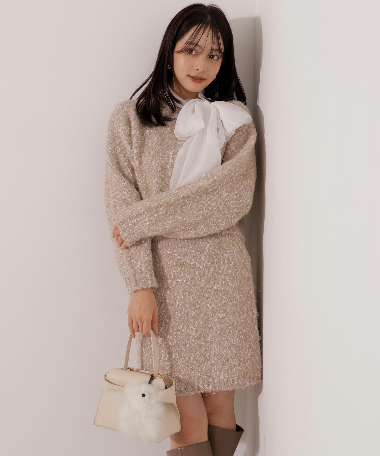 《EDIT COLOGNE》サイドリボンニットSETUP