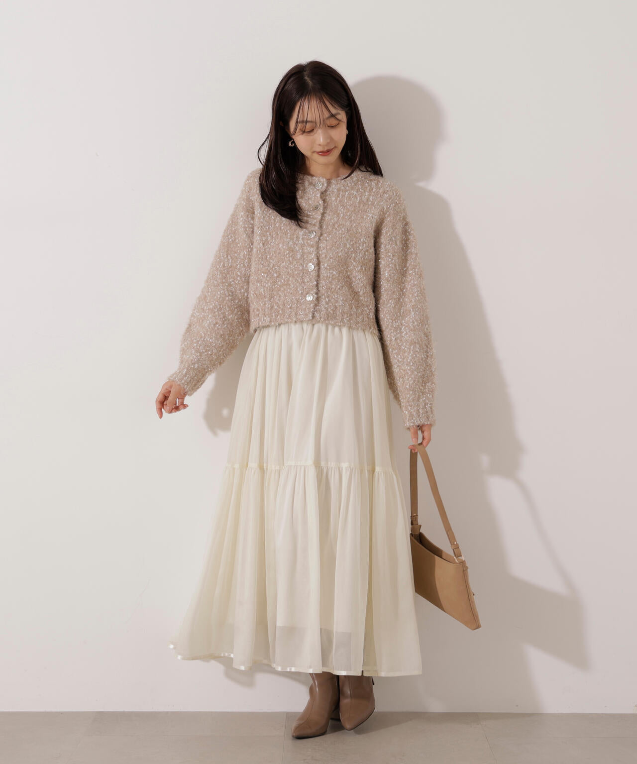 《EDIT COLOGNE》サイドリボンニットSETUP