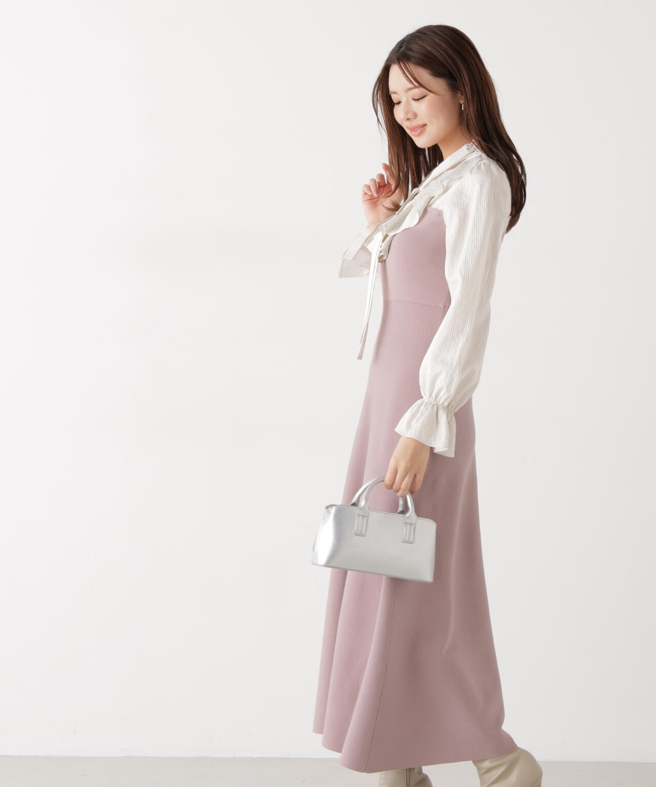 《EDIT COLOGNE》ラッフルタイドッキングワンピース