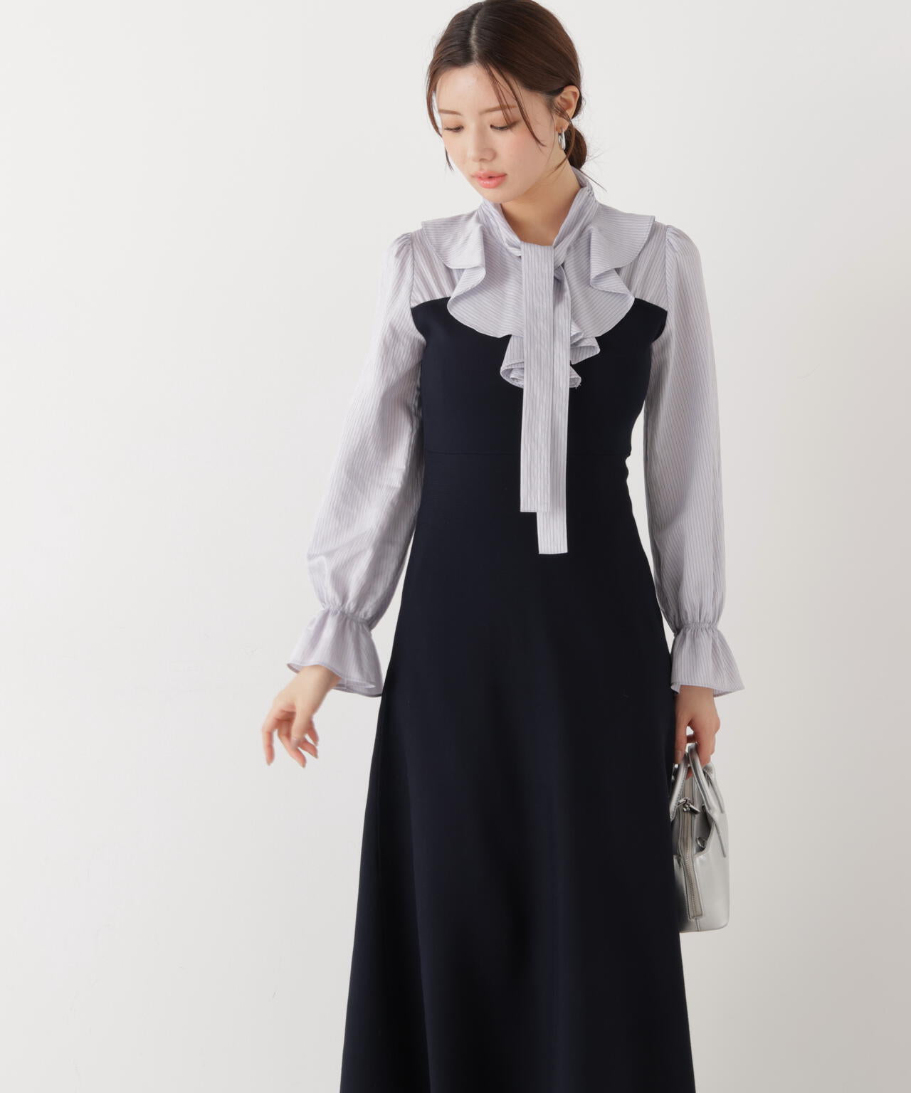 《EDIT COLOGNE》ラッフルタイドッキングワンピース