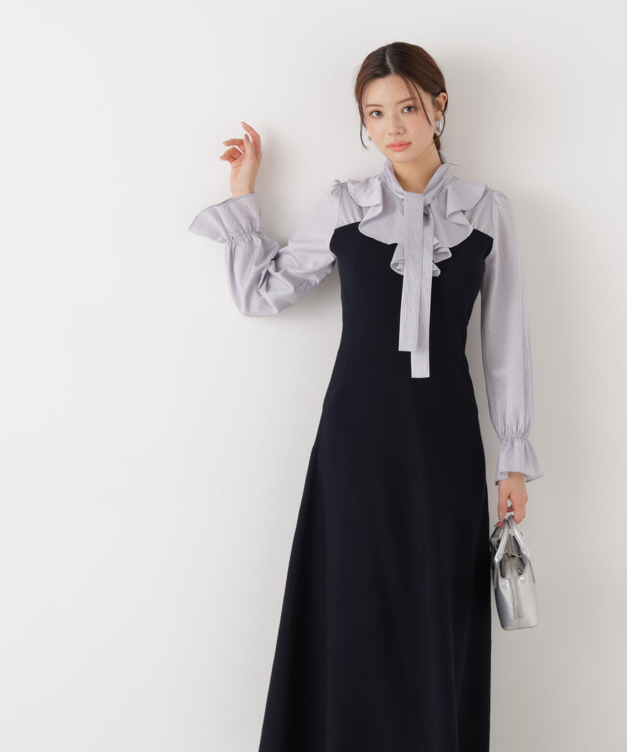 《EDIT COLOGNE》ラッフルタイドッキングワンピース