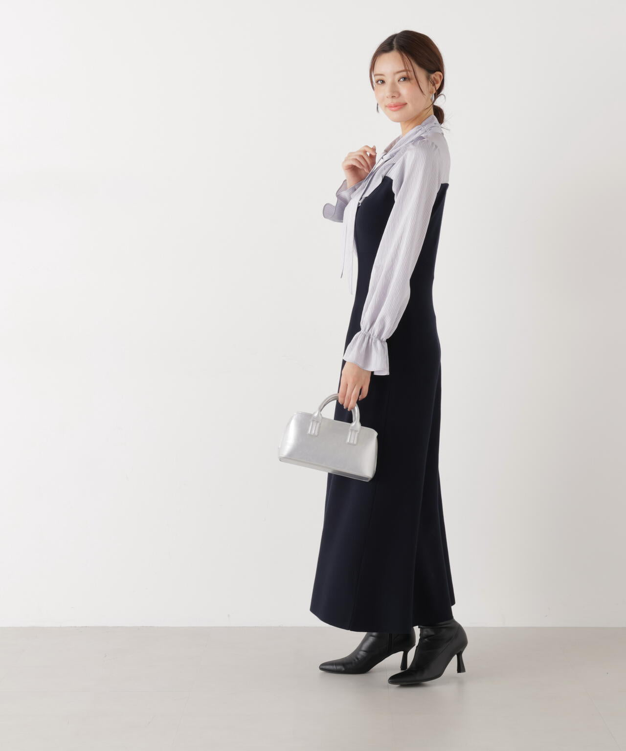 《EDIT COLOGNE》ラッフルタイドッキングワンピース