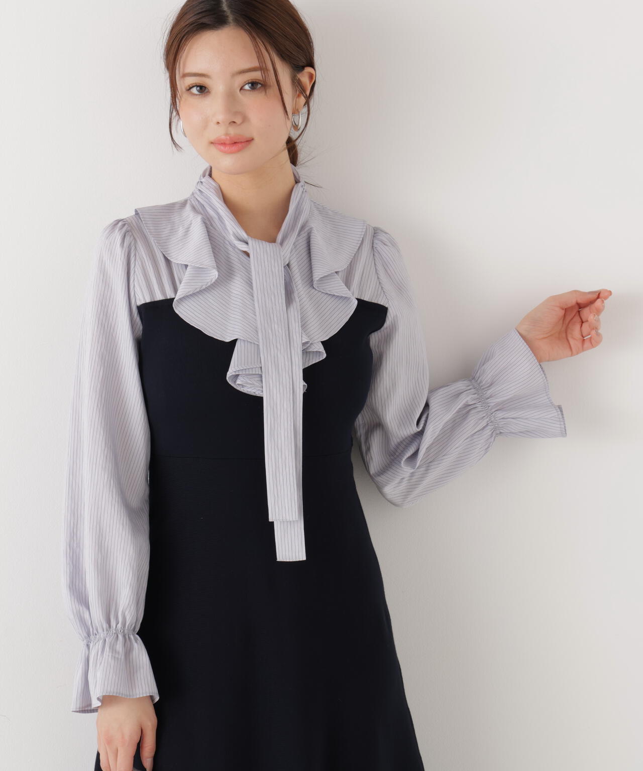 《EDIT COLOGNE》ラッフルタイドッキングワンピース