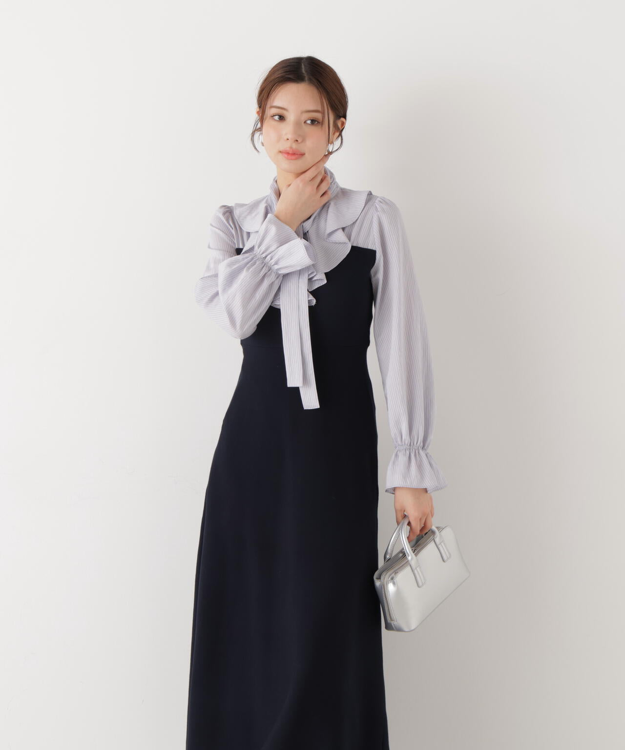 《EDIT COLOGNE》ラッフルタイドッキングワンピース