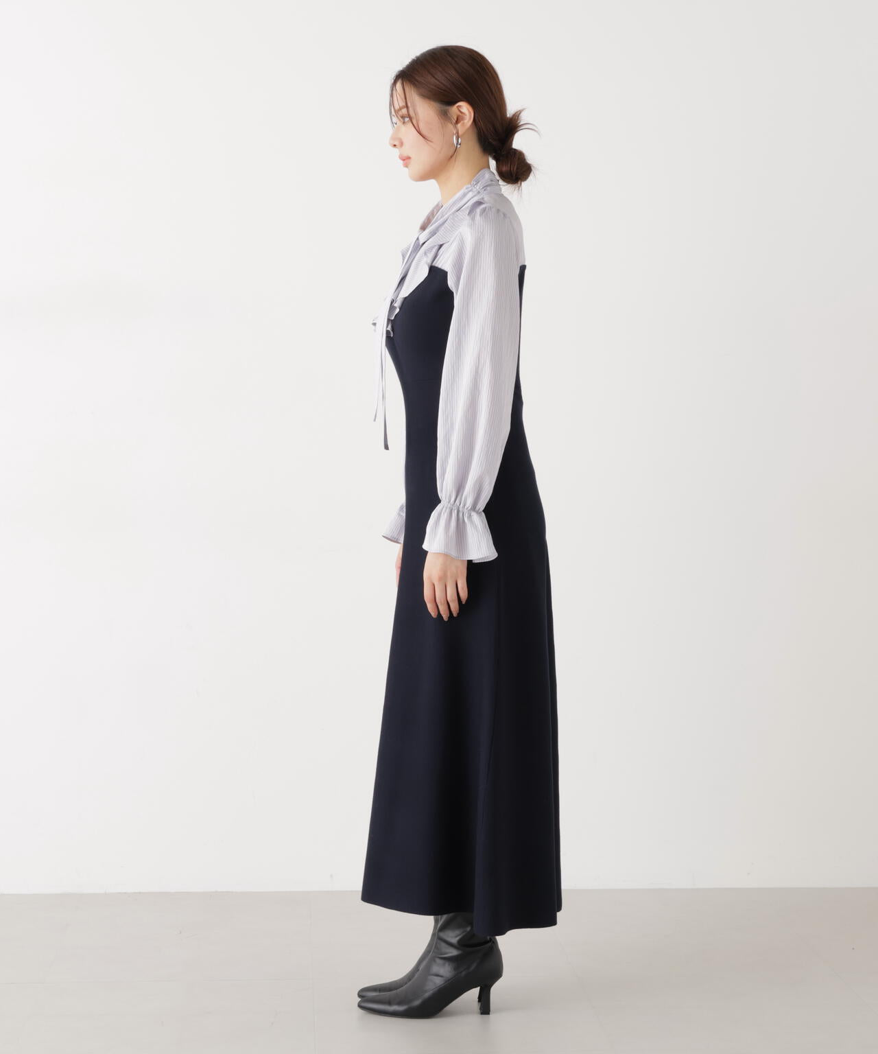 《EDIT COLOGNE》ラッフルタイドッキングワンピース