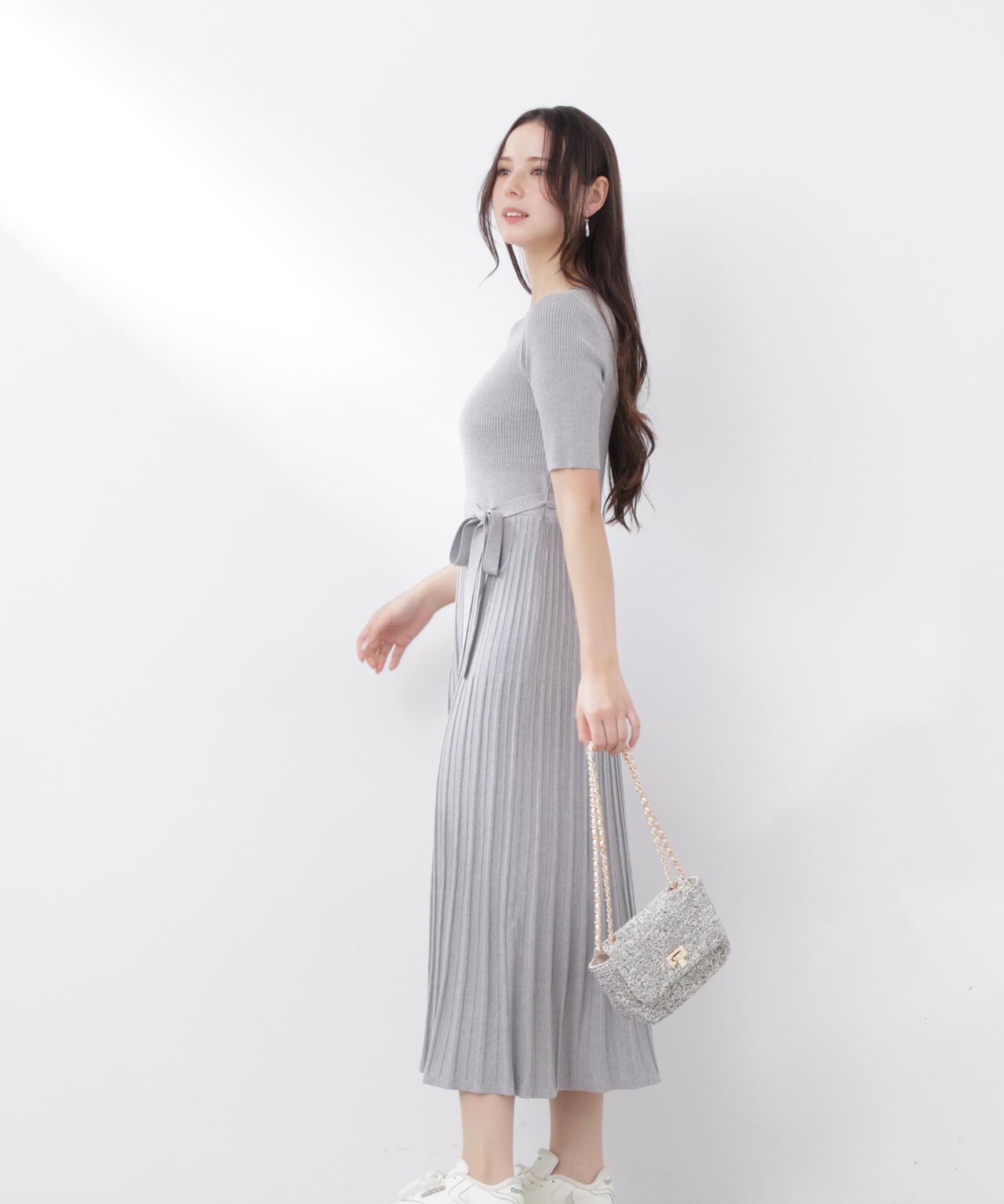 《EDIT COLOGNE》レースカラー2wayニットワンピース