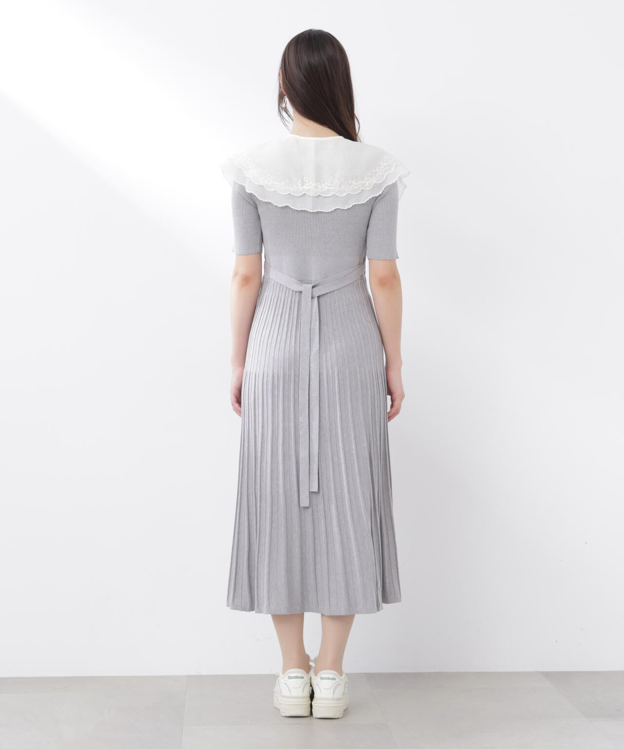 《EDIT COLOGNE》レースカラー2wayニットワンピース