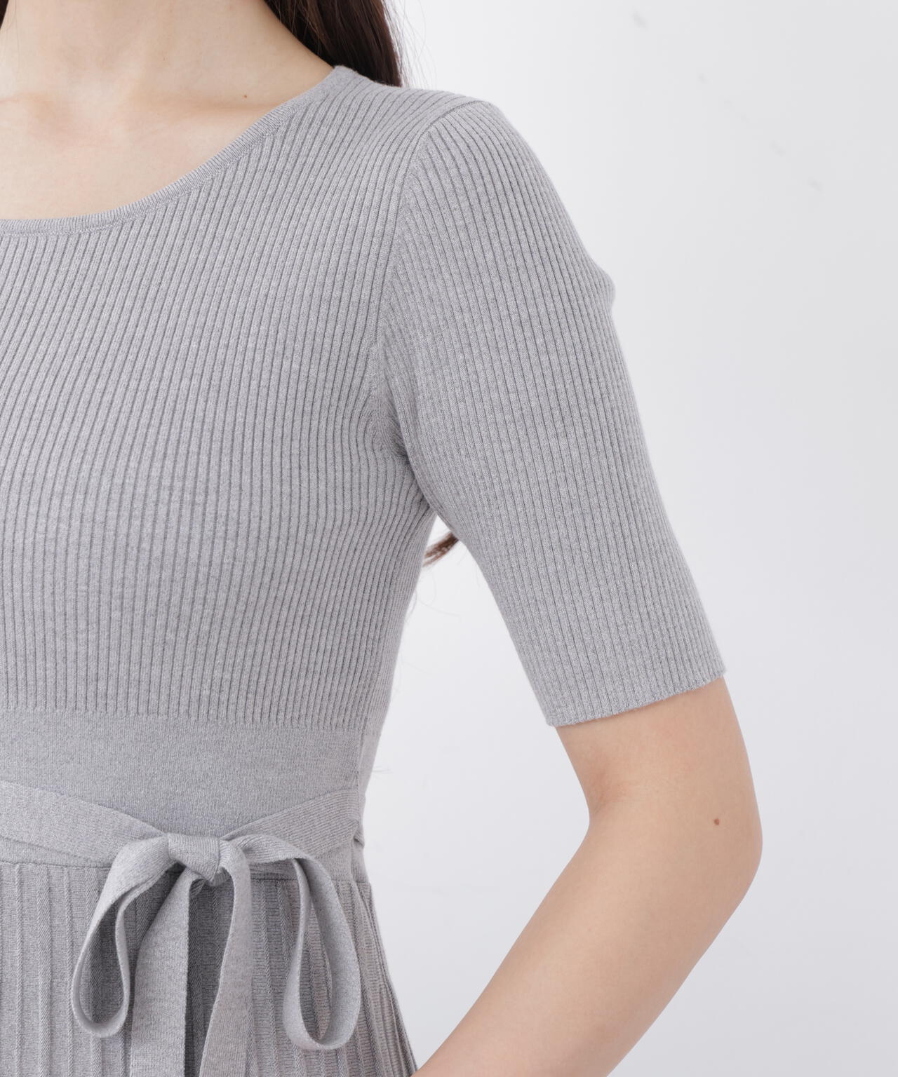 《EDIT COLOGNE》レースカラー2wayニットワンピース