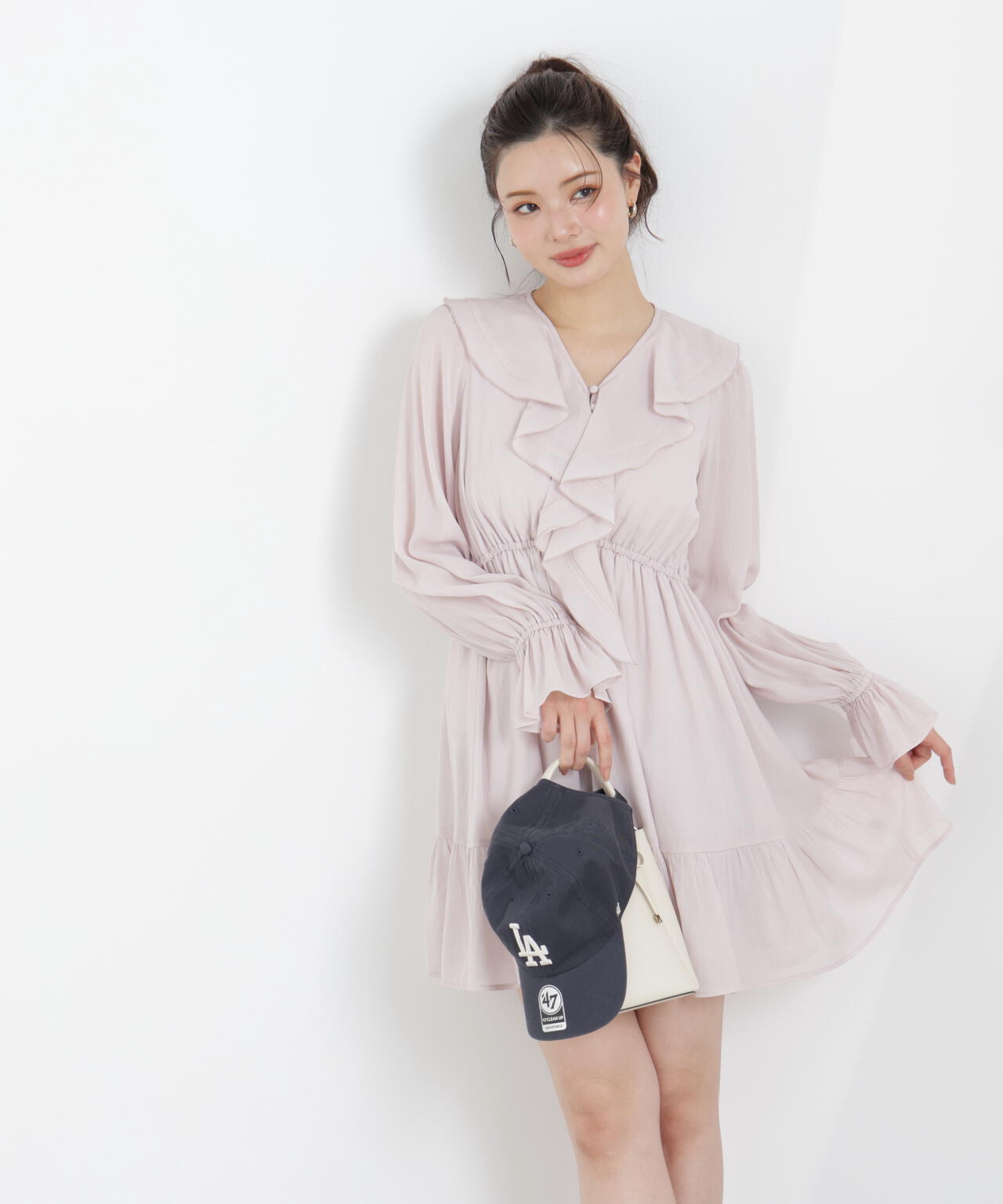 《EDIT COLOGNE》ラッフルミニワンピース【WEB・一部店舗限定】