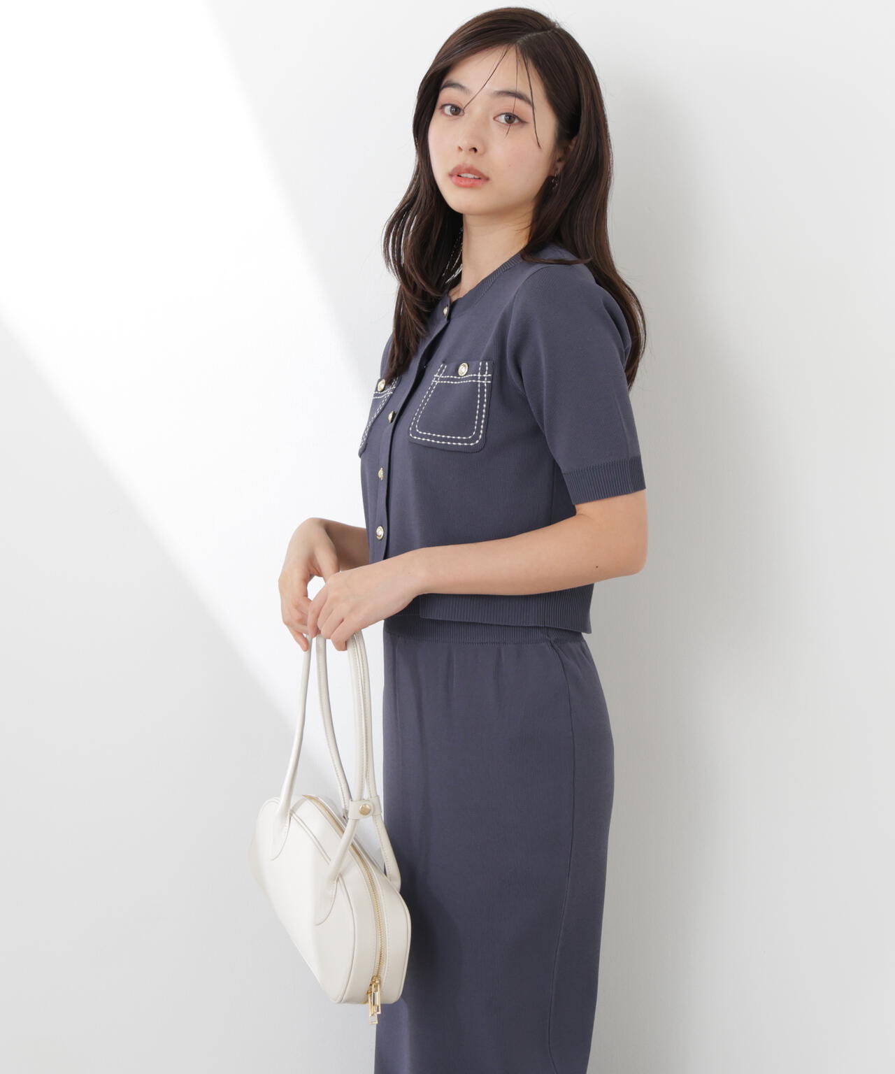 165cm B:82 W:59 H:86 S:25cm 着用サイズ:M